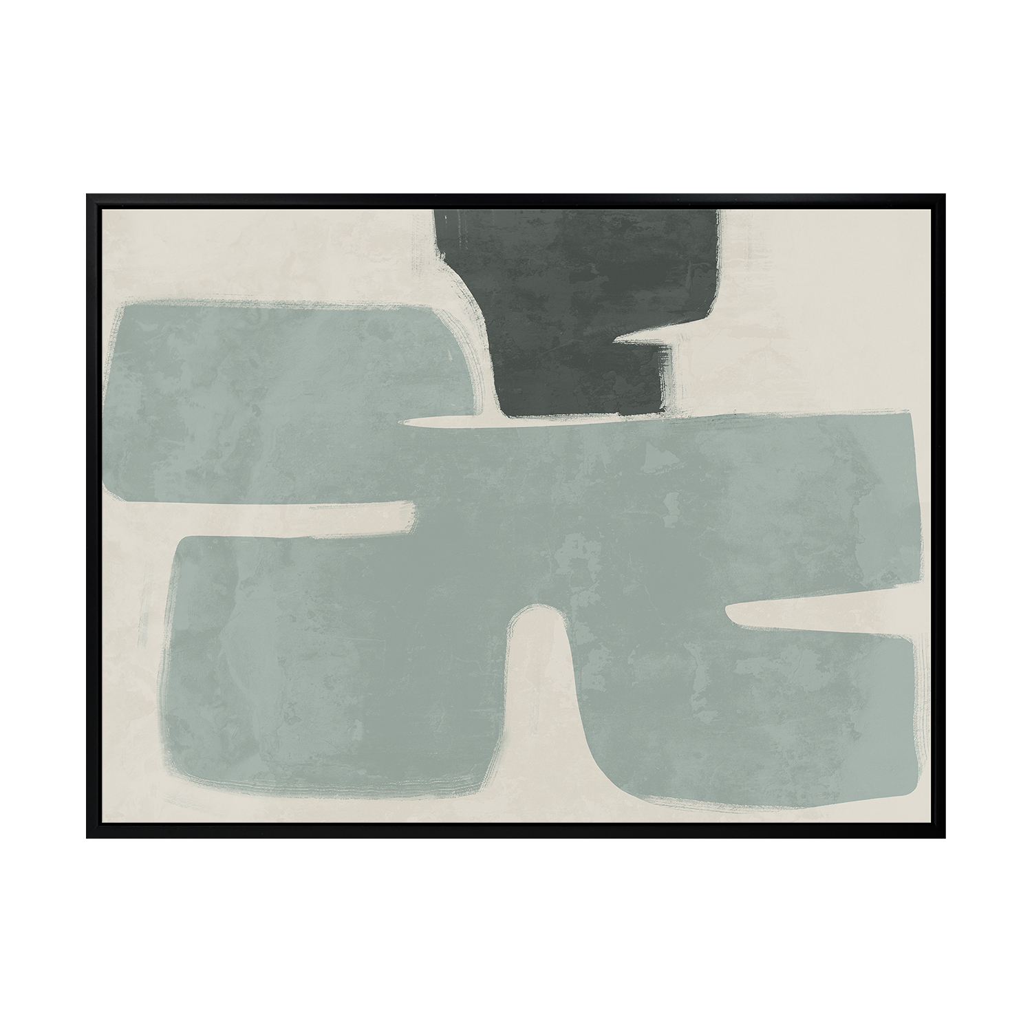 Poised Light Teal Printed Wall Art