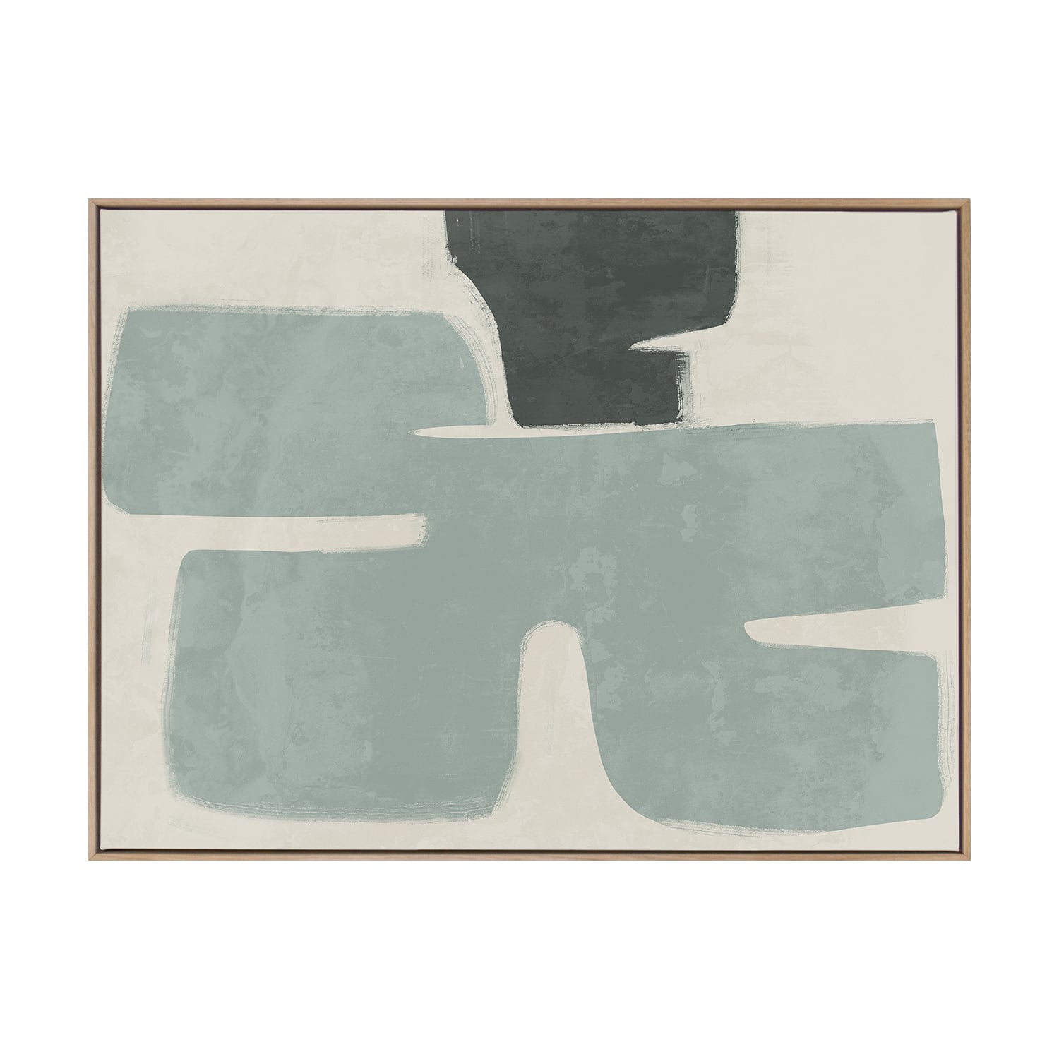 Poised Light Teal Printed Wall Art