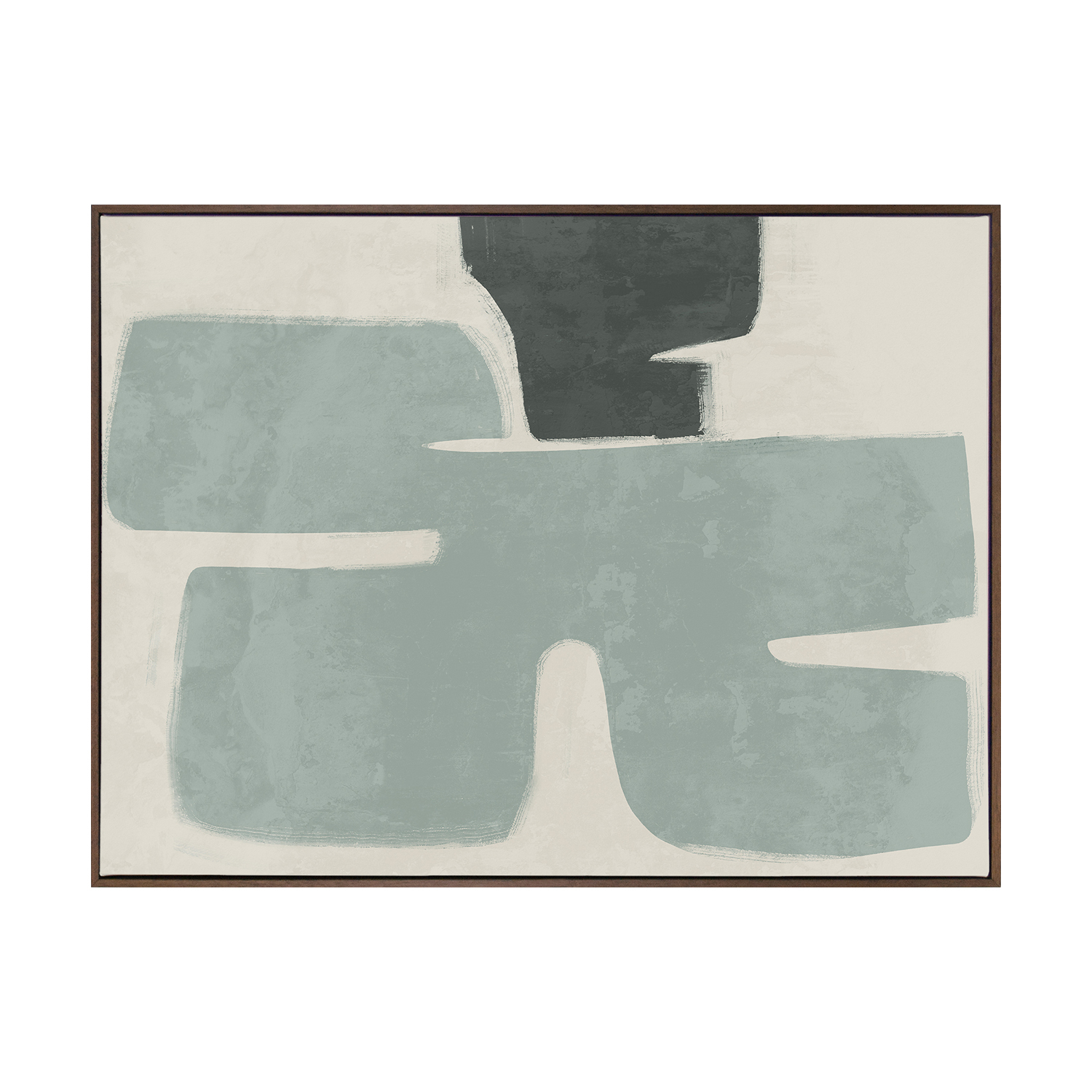 Poised Light Teal Printed Wall Art