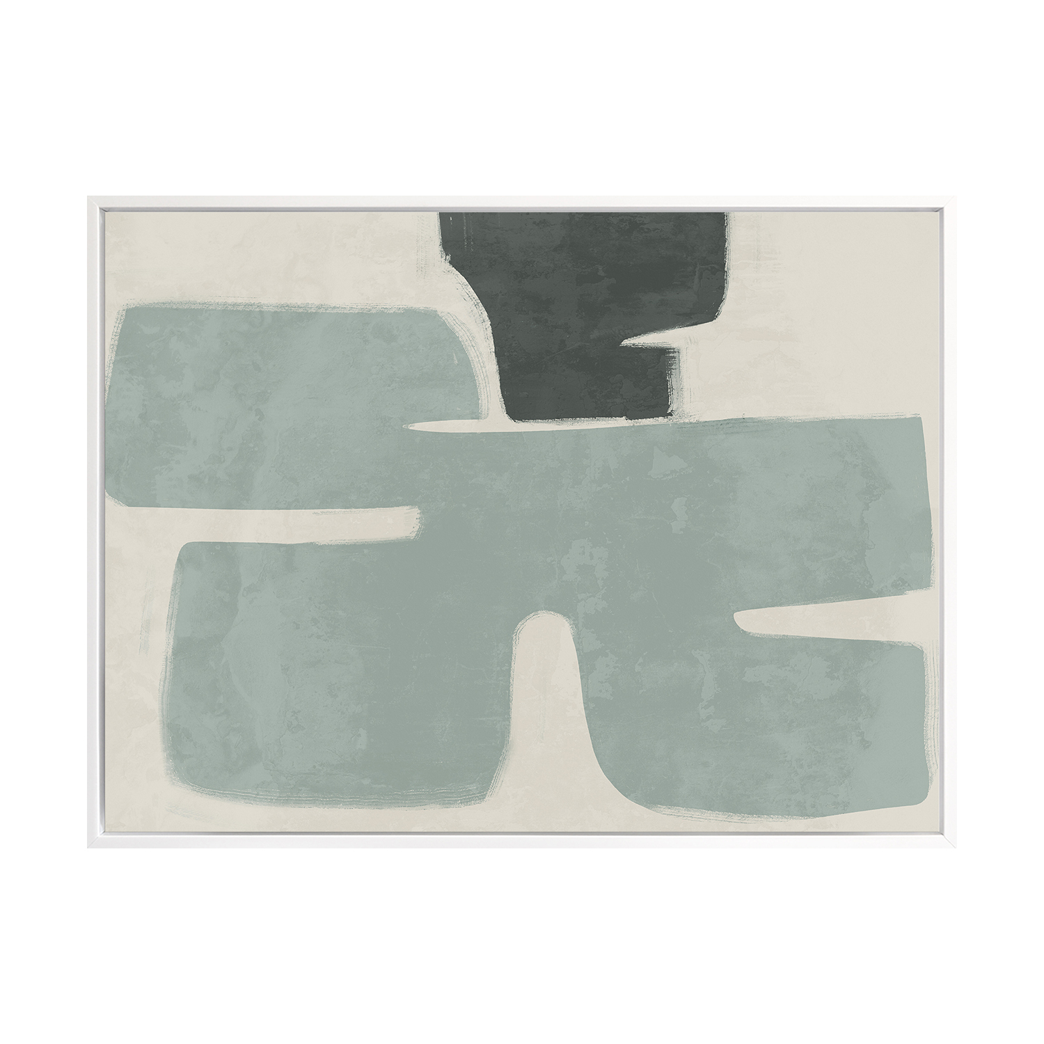 Poised Light Teal Printed Wall Art