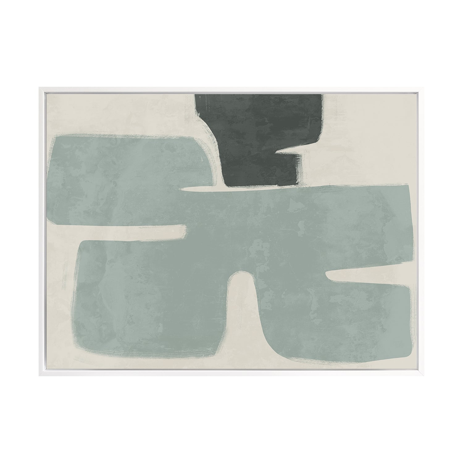 Poised Light Teal Printed Wall Art