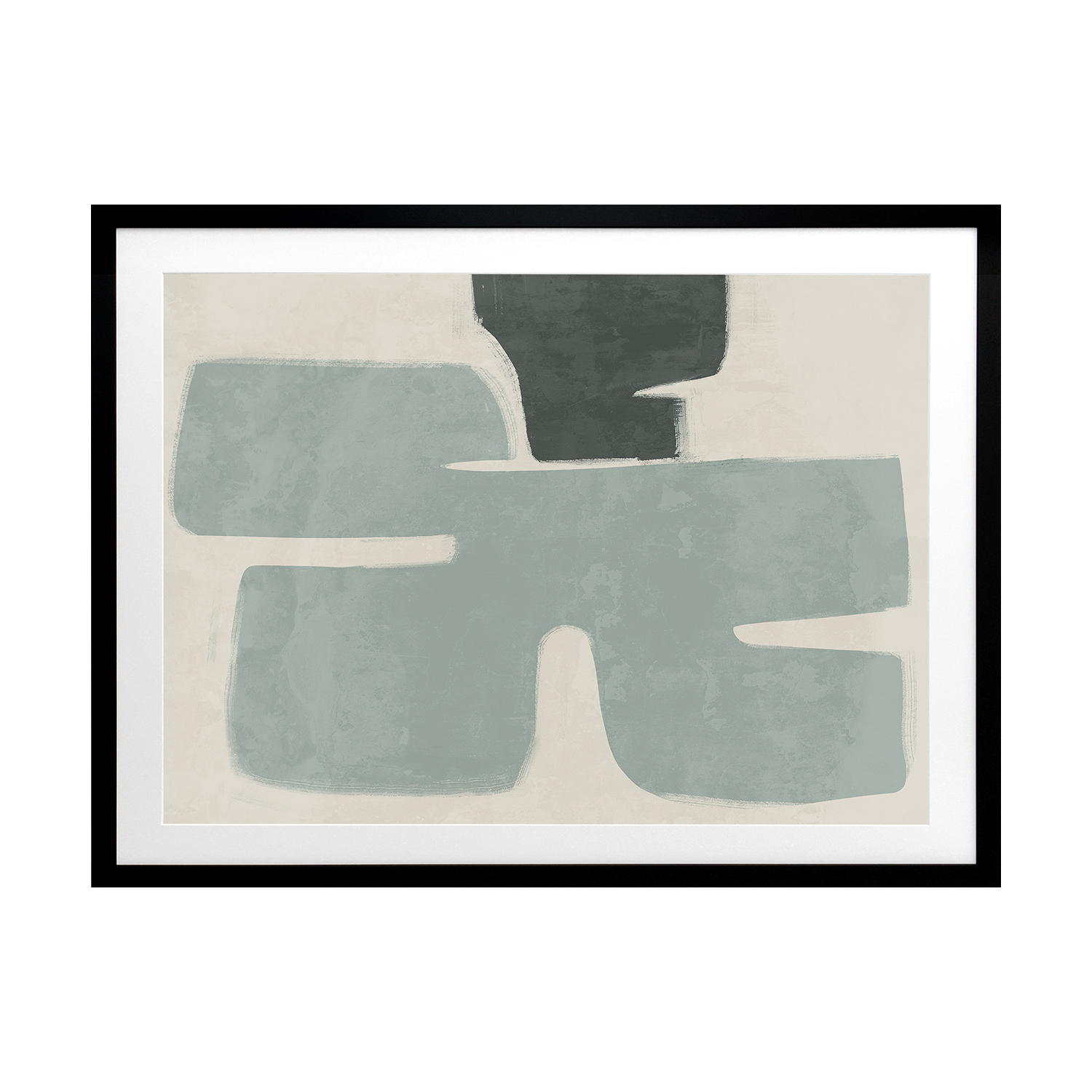 Poised Light Teal Printed Wall Art