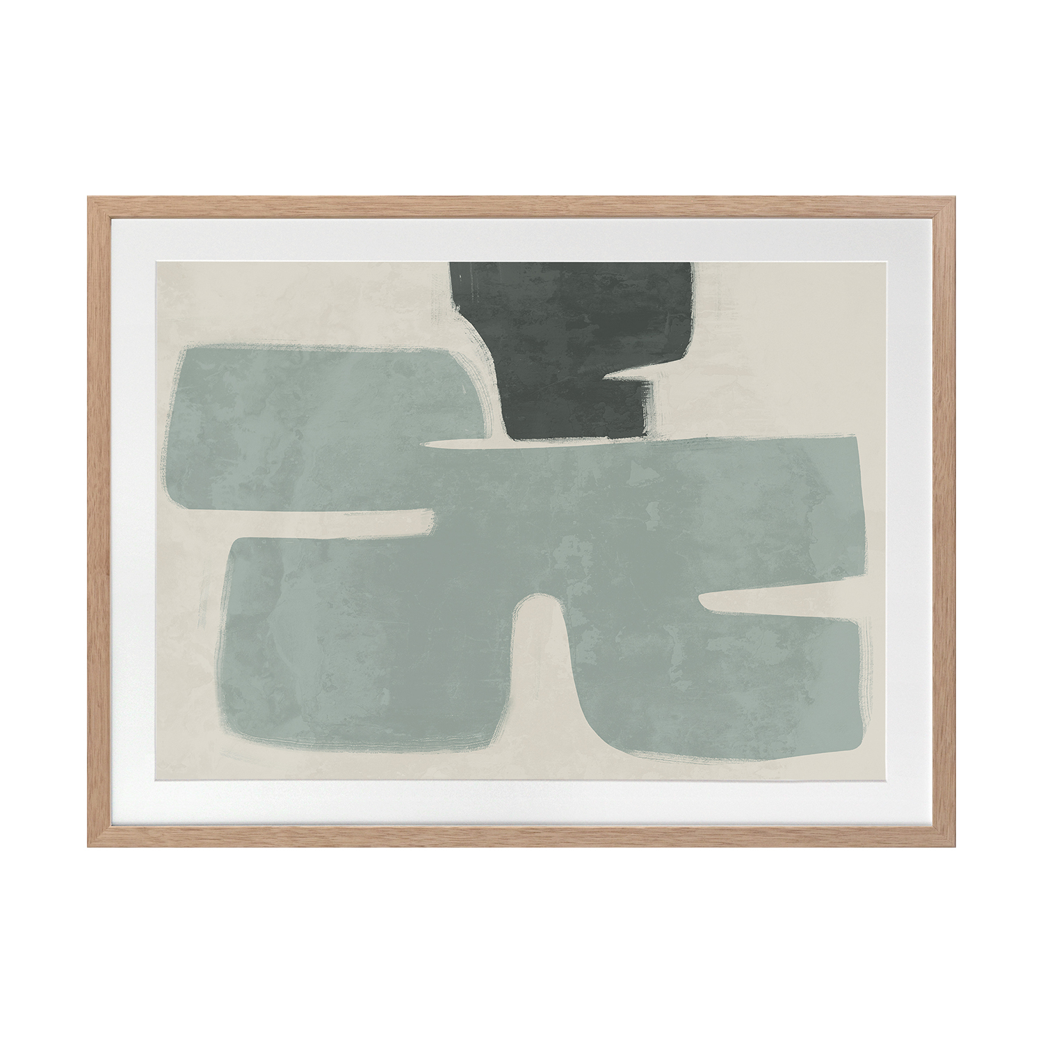 Poised Light Teal Printed Wall Art
