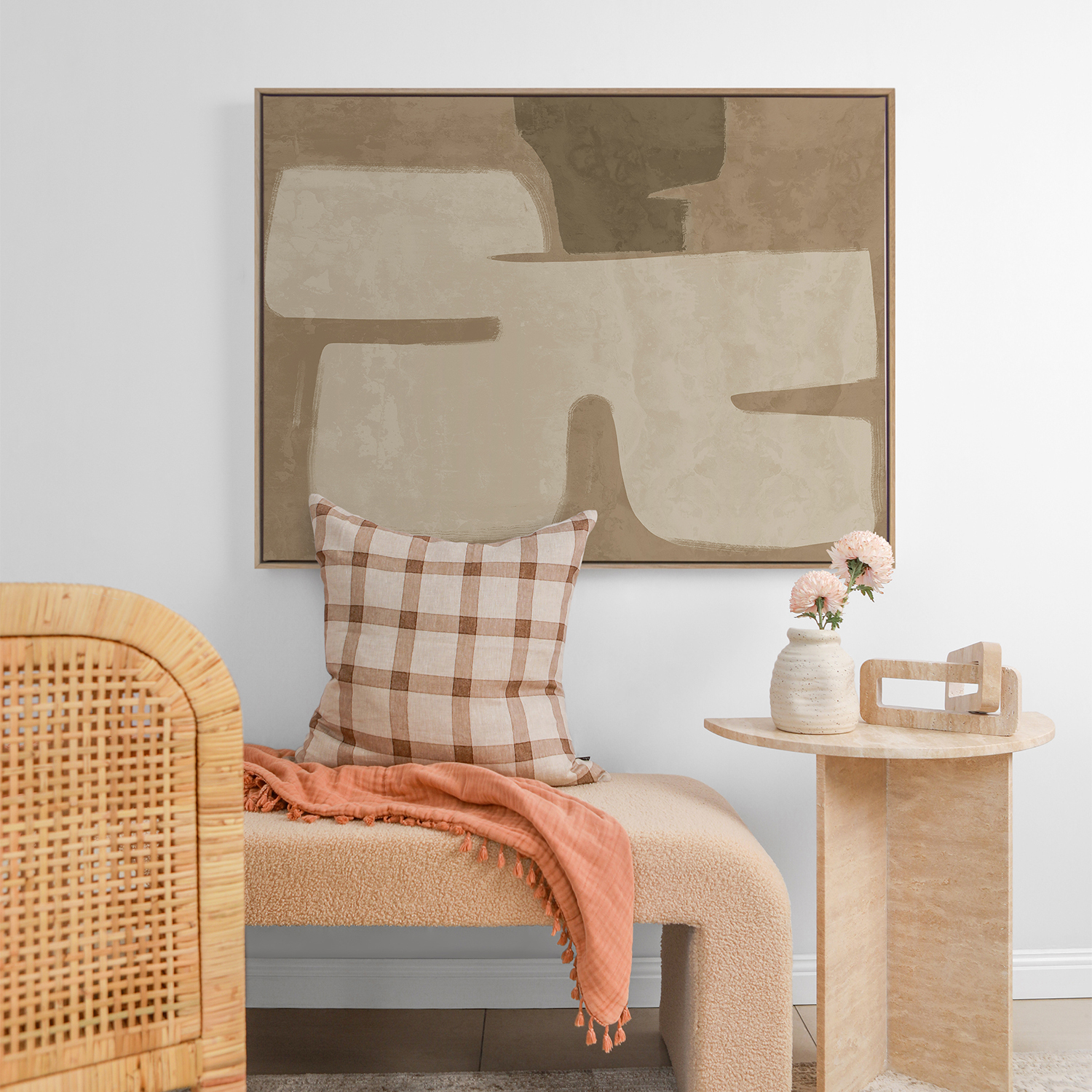 Poised Brown Printed Wall Art