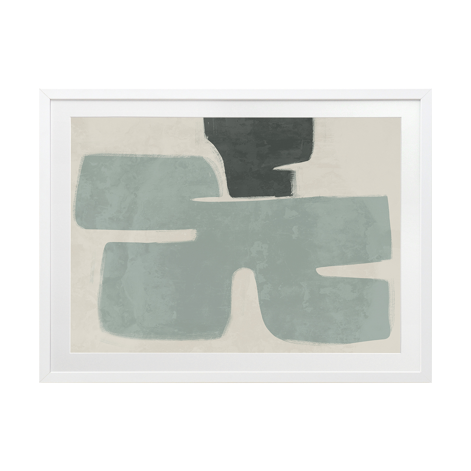 Poised Light Teal Printed Wall Art