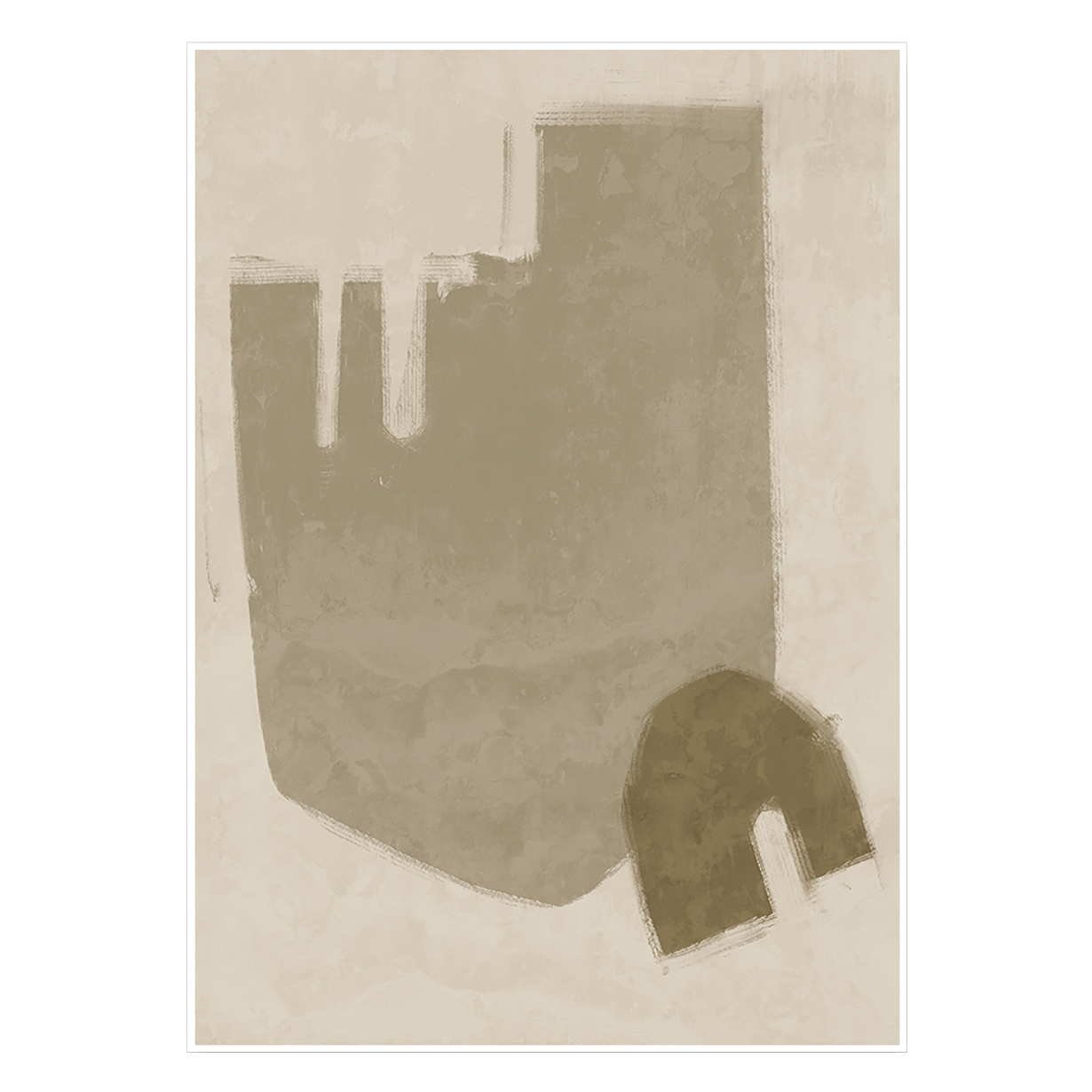 Blase Light Brown Printed Wall Art