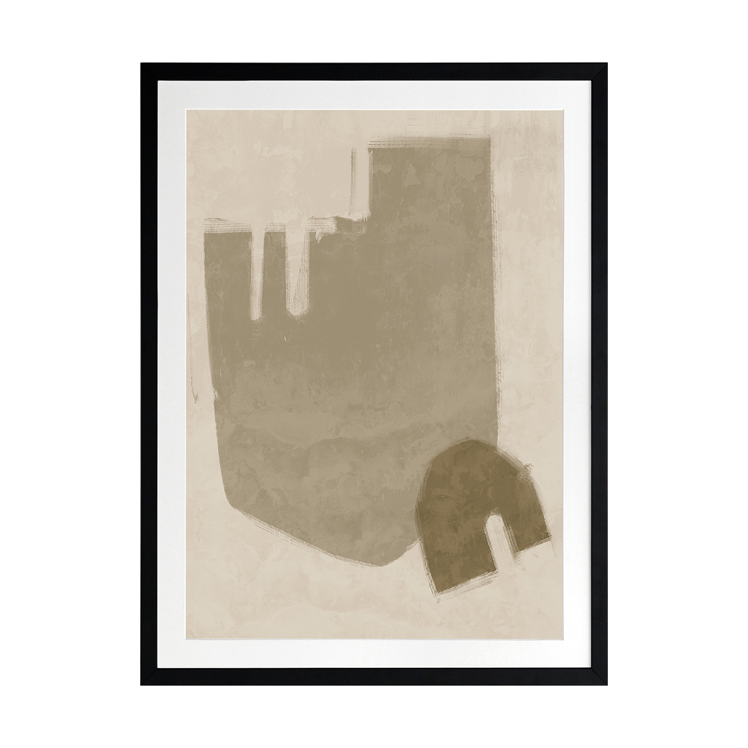 Blase Light Brown Printed Wall Art