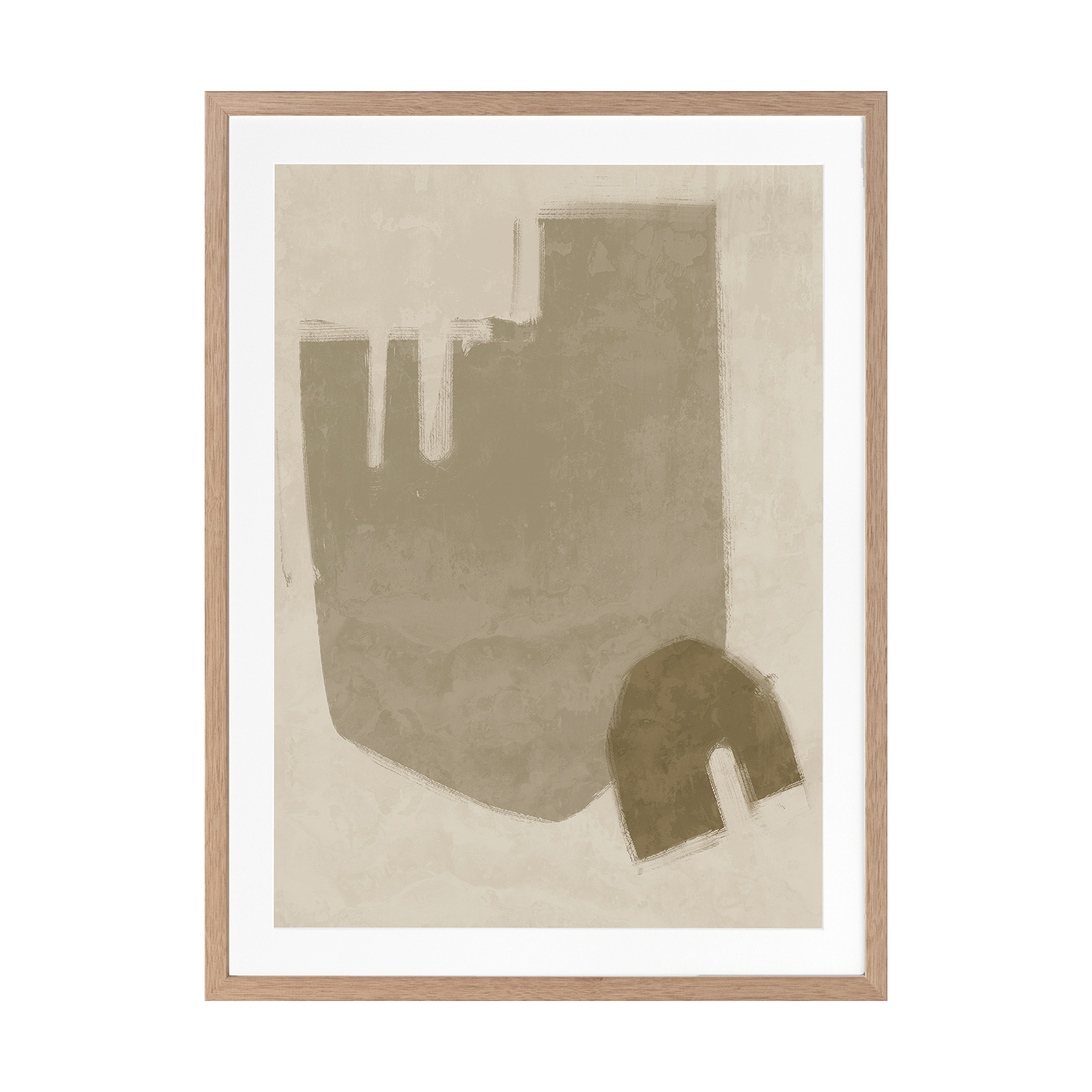 Blase Light Brown Printed Wall Art