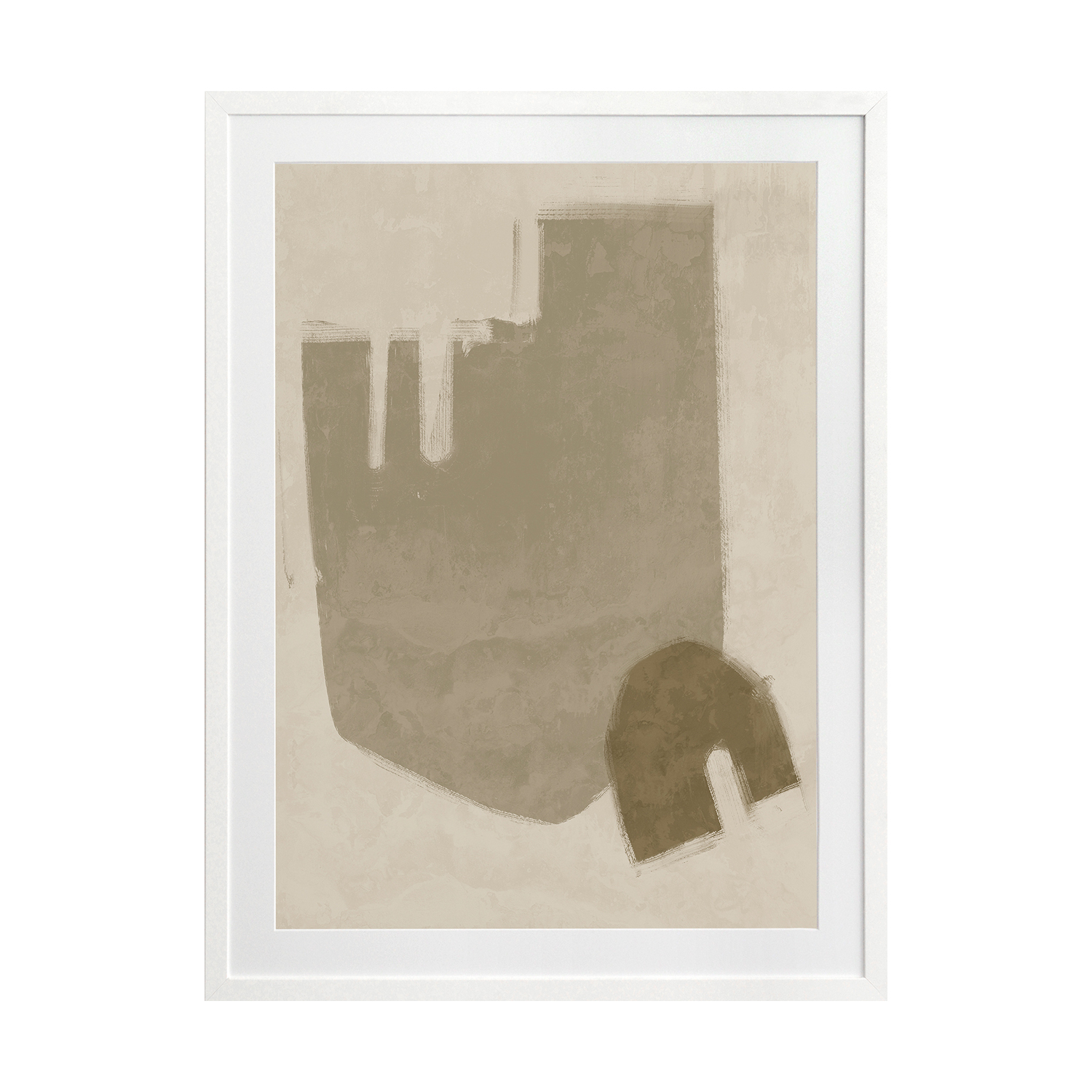 Blase Light Brown Printed Wall Art