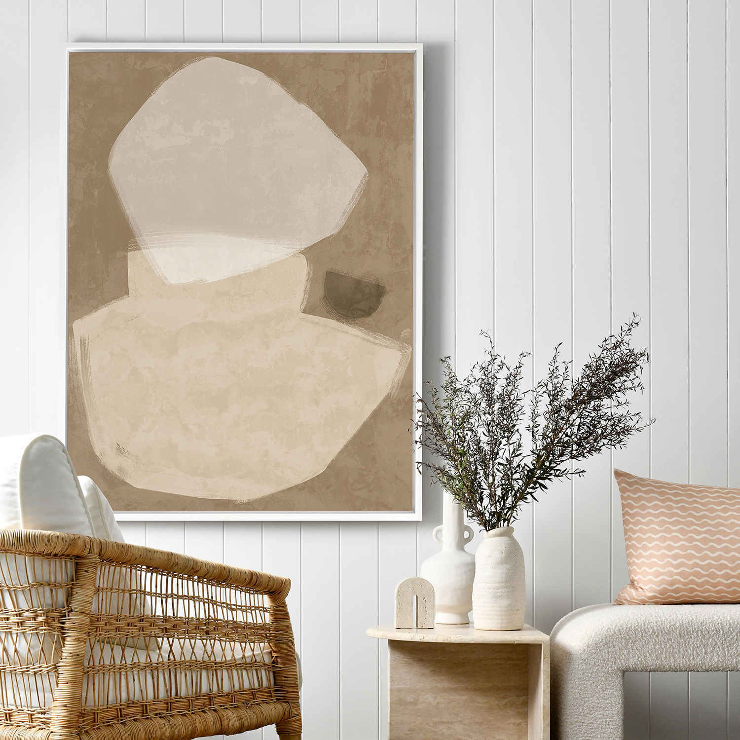 Balanced Brown Printed Wall Art
