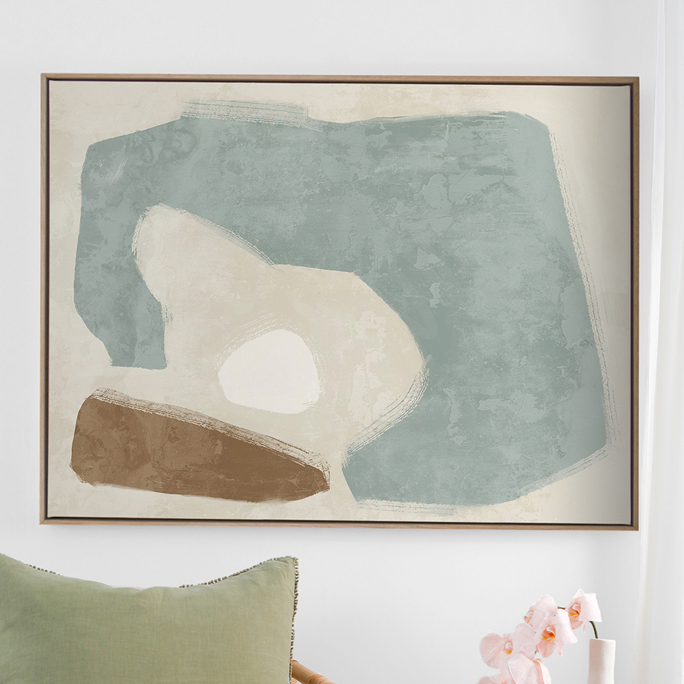 Easy Does It Light Teal Printed Wall Art