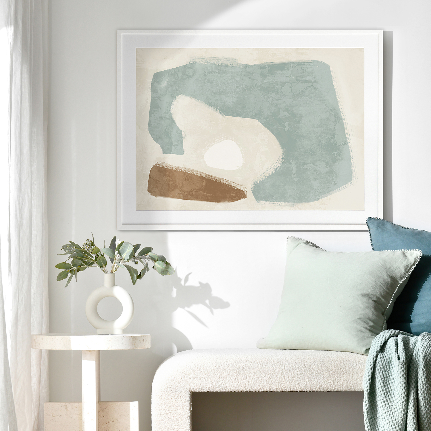 Easy Does It Light Teal Printed Wall Art