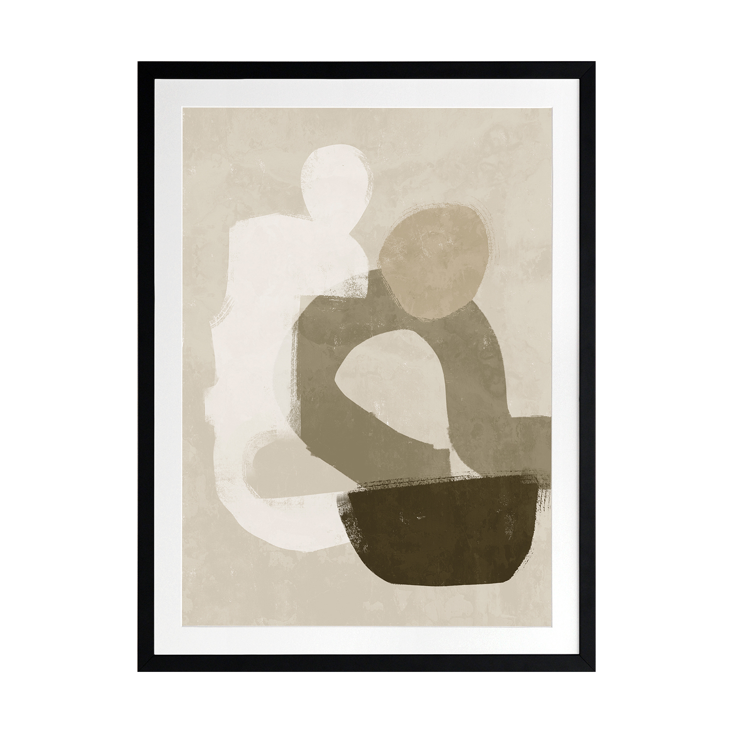 At Ease Dark Brown Printed Wall Art