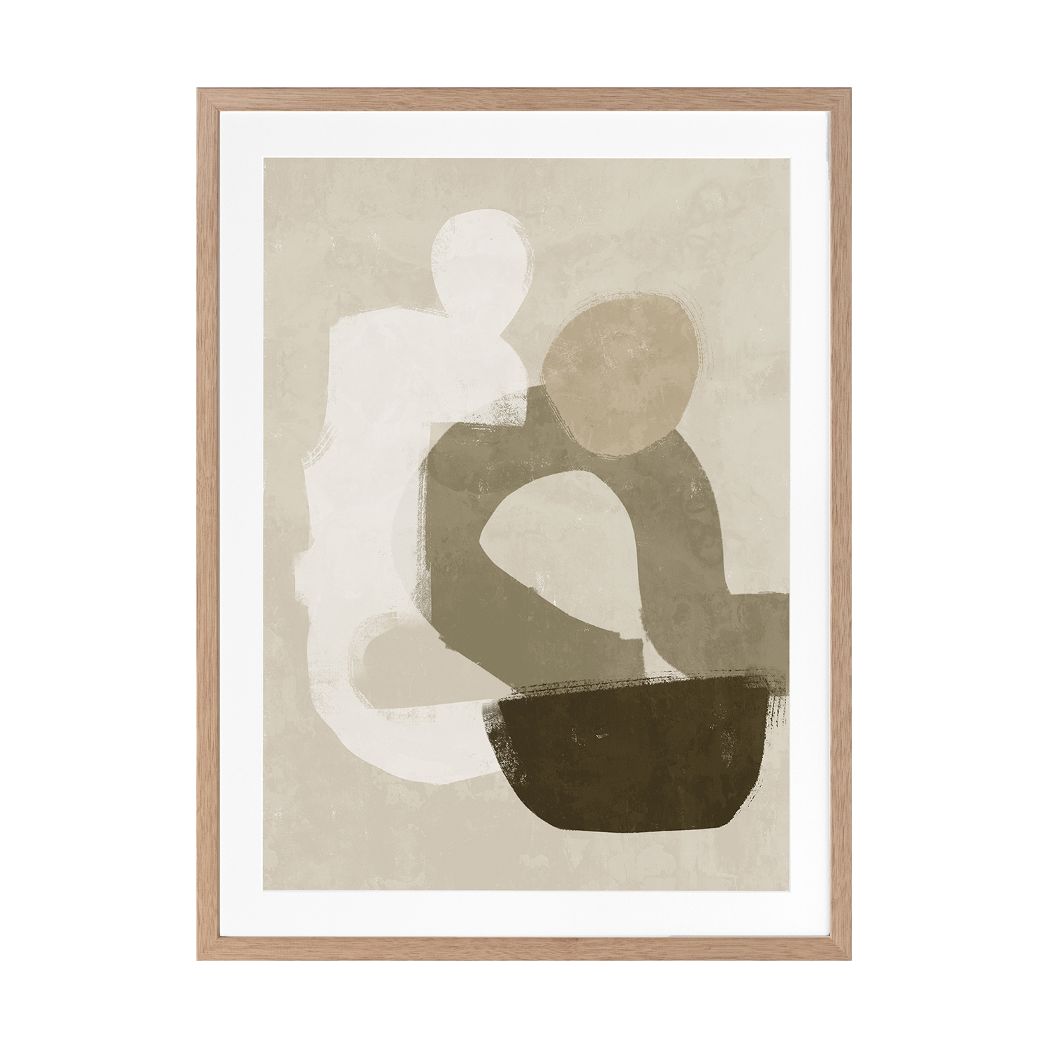 At Ease Dark Brown Printed Wall Art