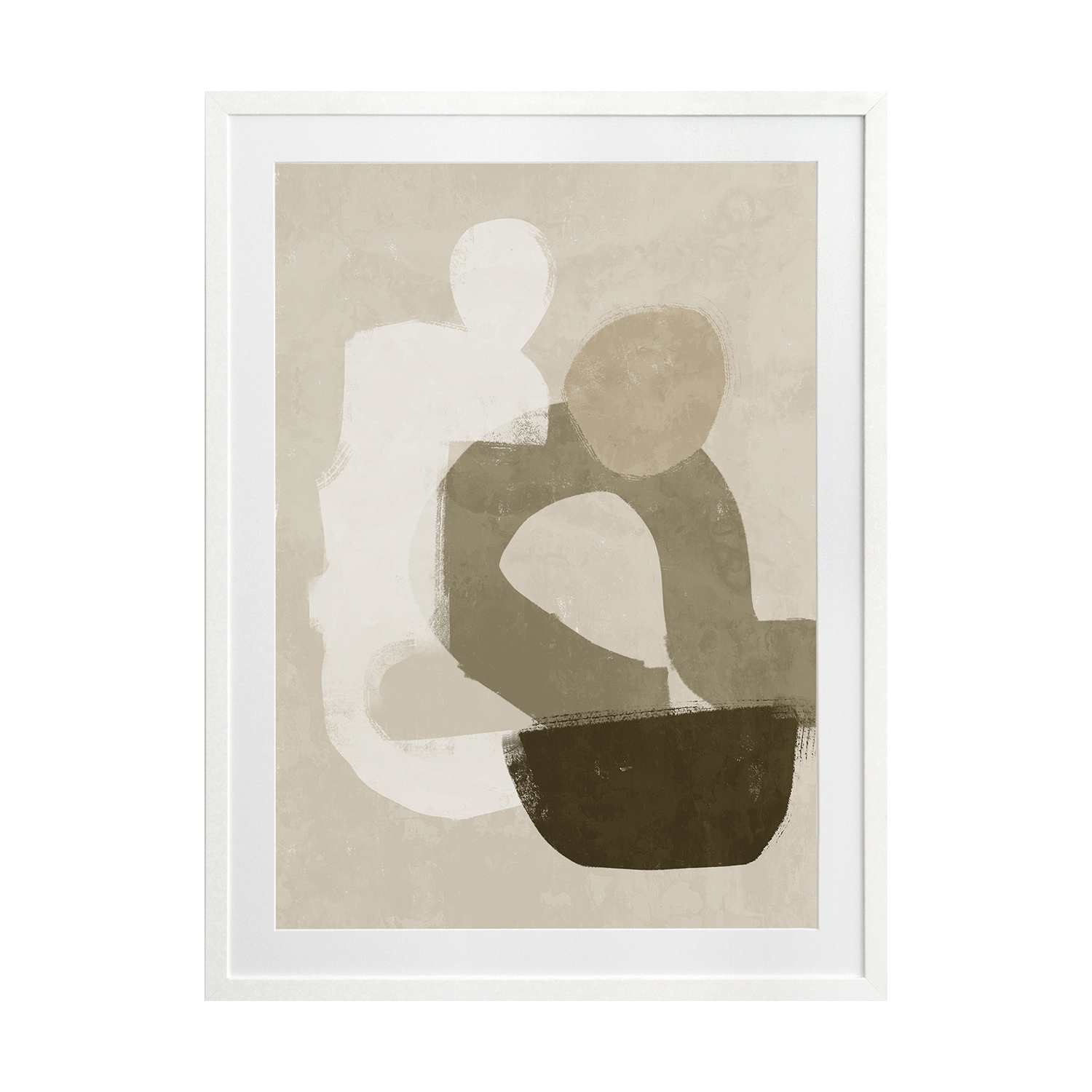 At Ease Dark Brown Printed Wall Art
