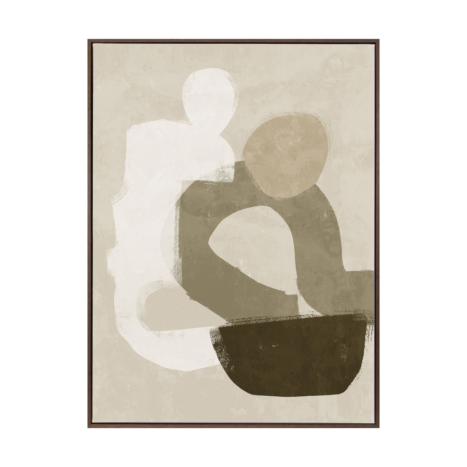 At Ease Dark Brown Printed Wall Art