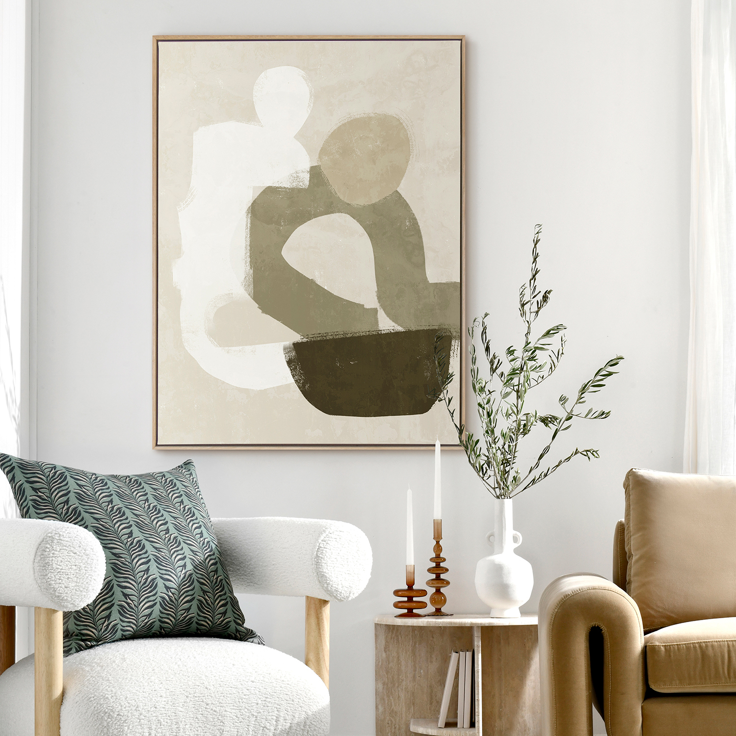 At Ease Dark Brown Printed Wall Art