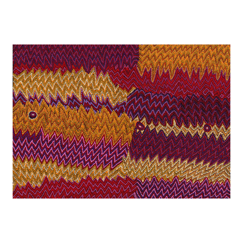 Dark Pink Mina Mina Jukurrpa IX Printed Wall Art