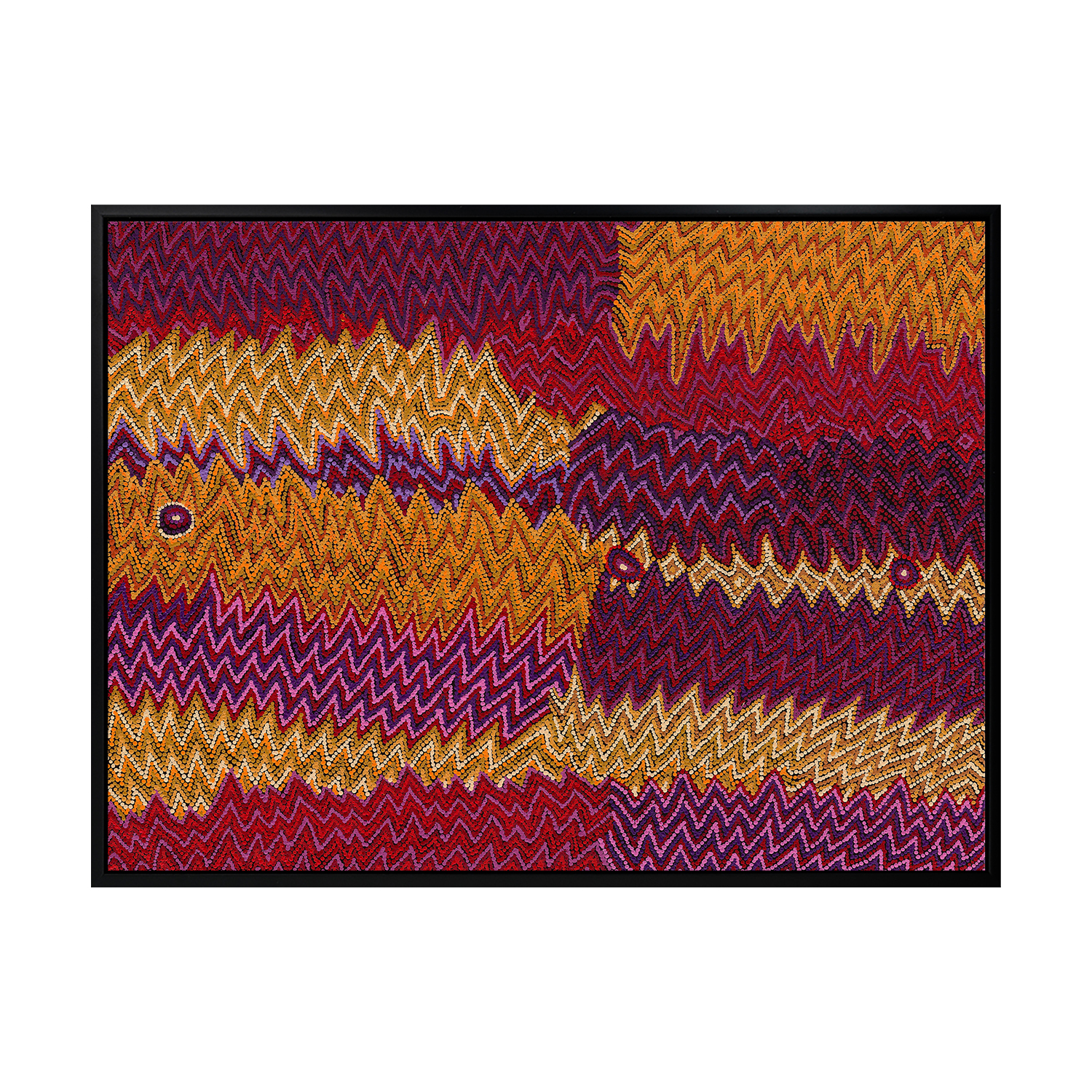 Dark Pink Mina Mina Jukurrpa IX Printed Wall Art