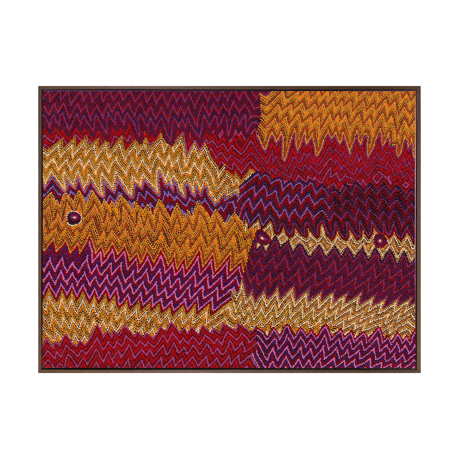 Dark Pink Mina Mina Jukurrpa IX Printed Wall Art