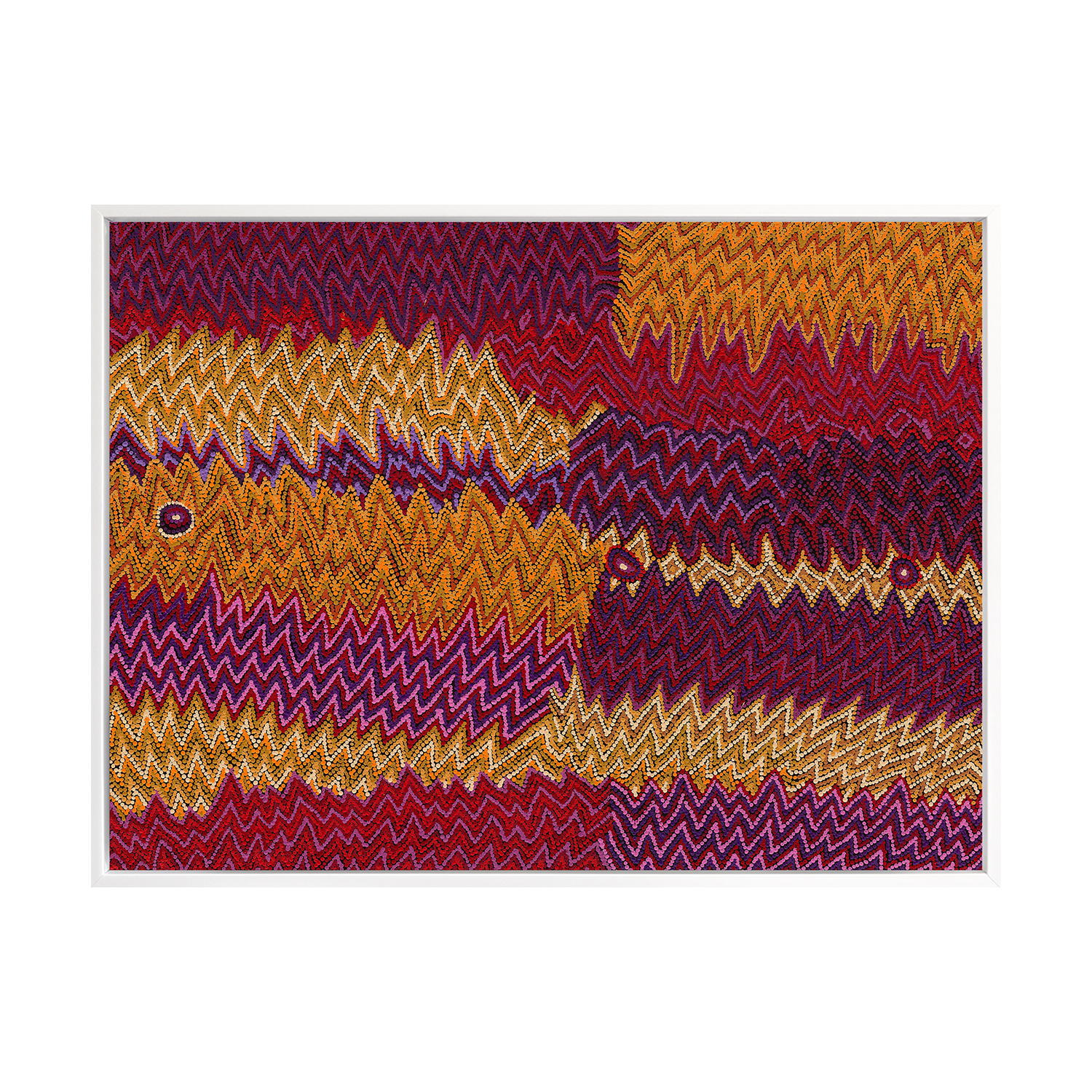 Dark Pink Mina Mina Jukurrpa IX Printed Wall Art