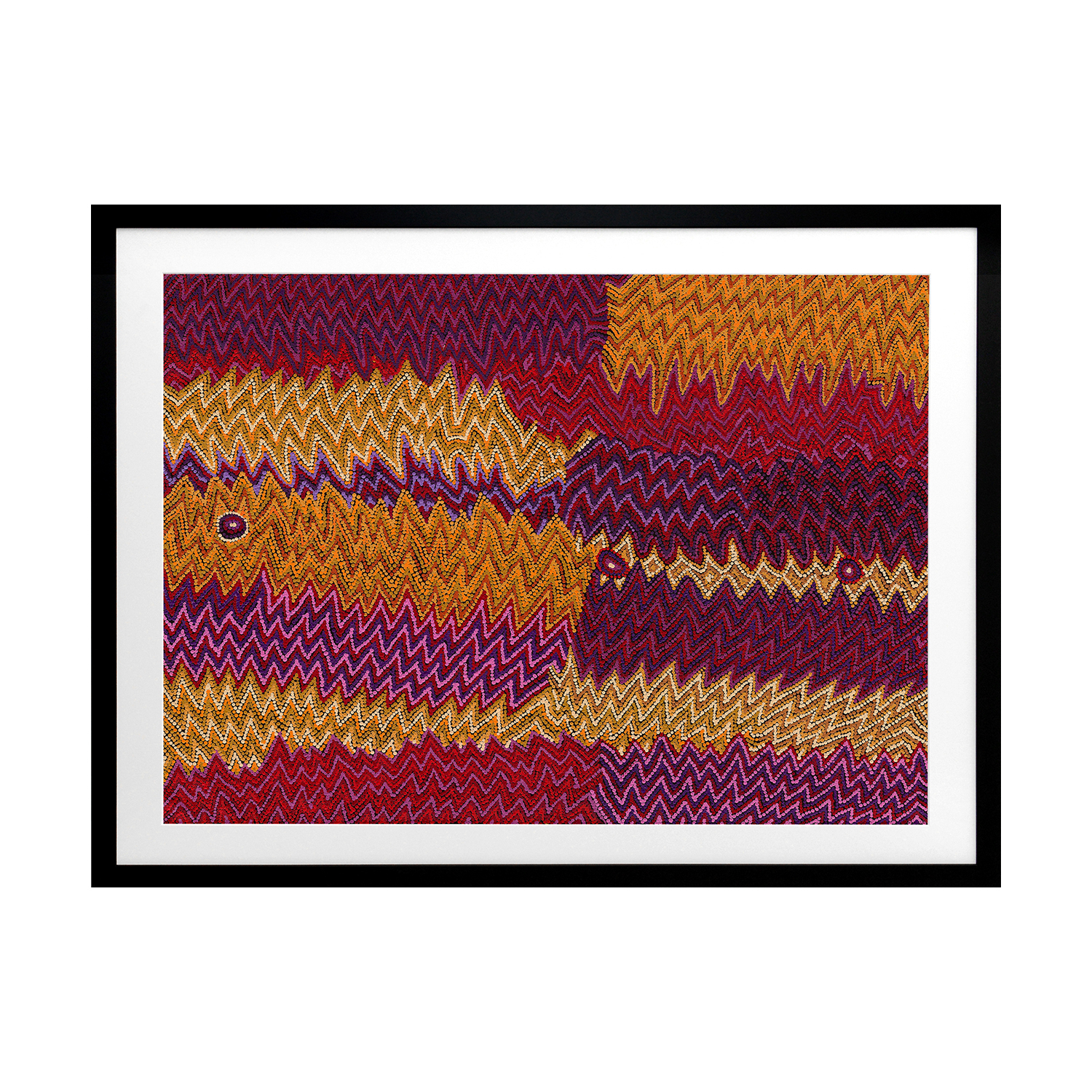 Dark Pink Mina Mina Jukurrpa IX Printed Wall Art