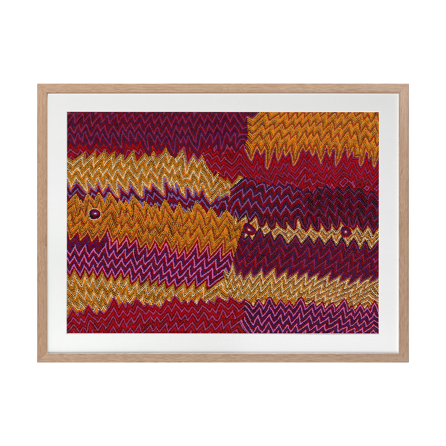 Dark Pink Mina Mina Jukurrpa IX Printed Wall Art