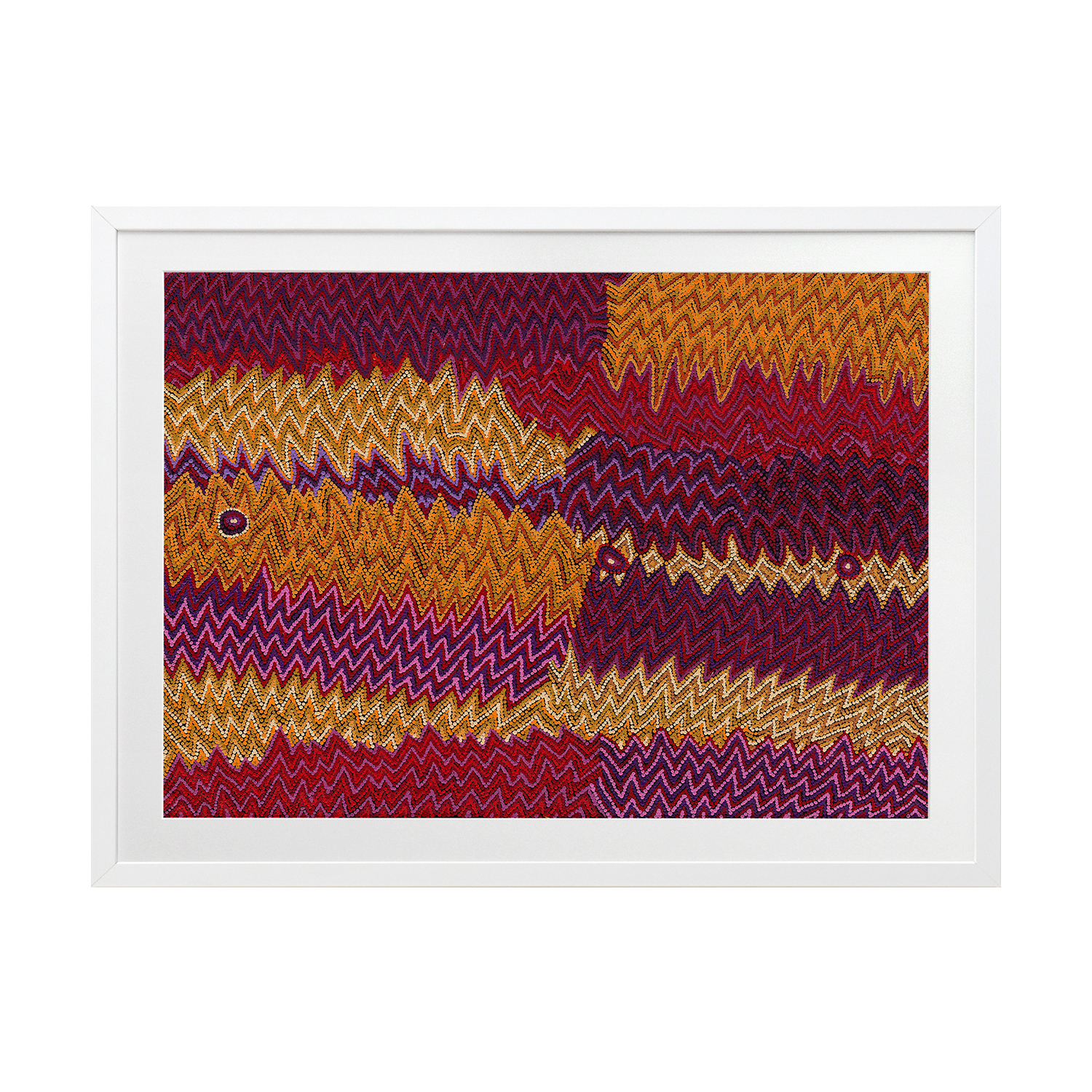 Dark Pink Mina Mina Jukurrpa IX Printed Wall Art