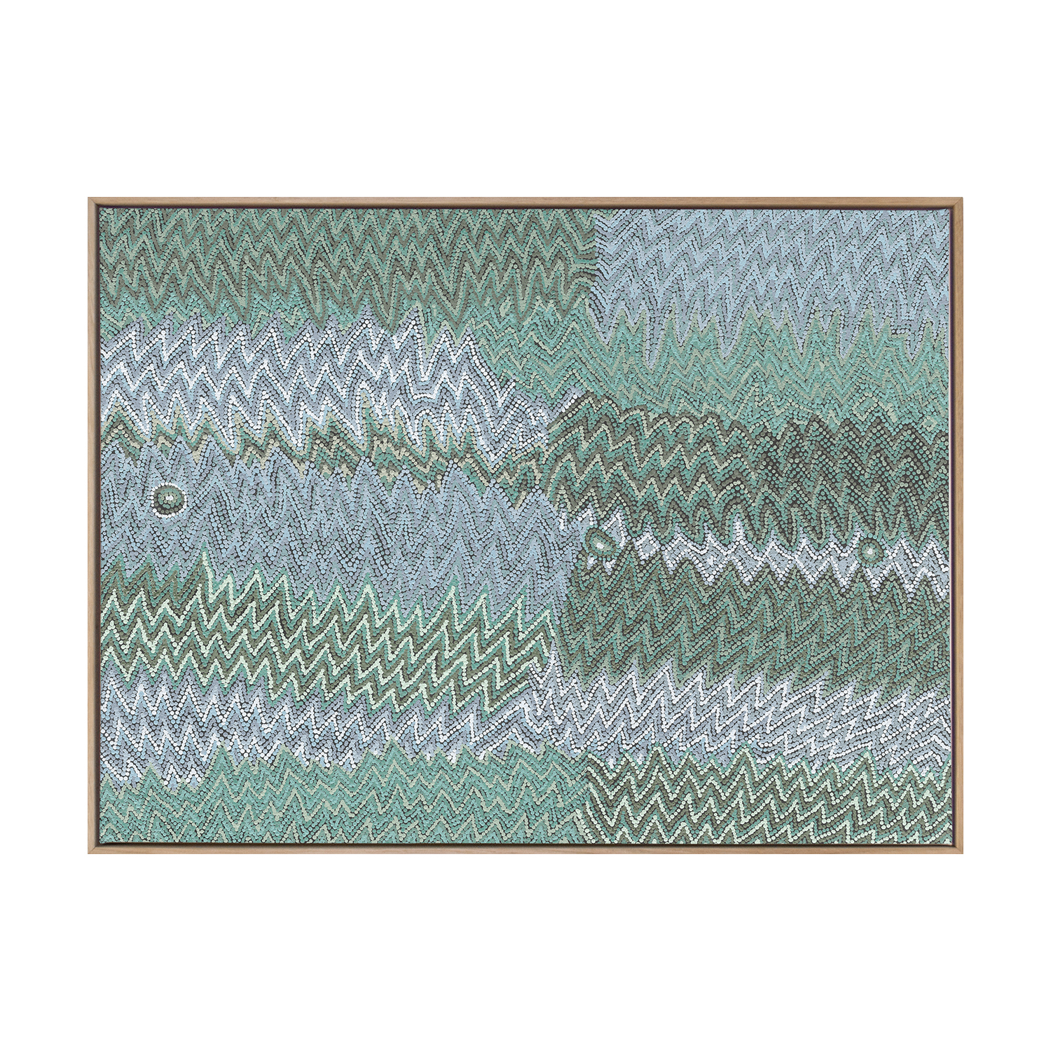 Teal Mina Mina Jukurrpa IX Printed Wall Art
