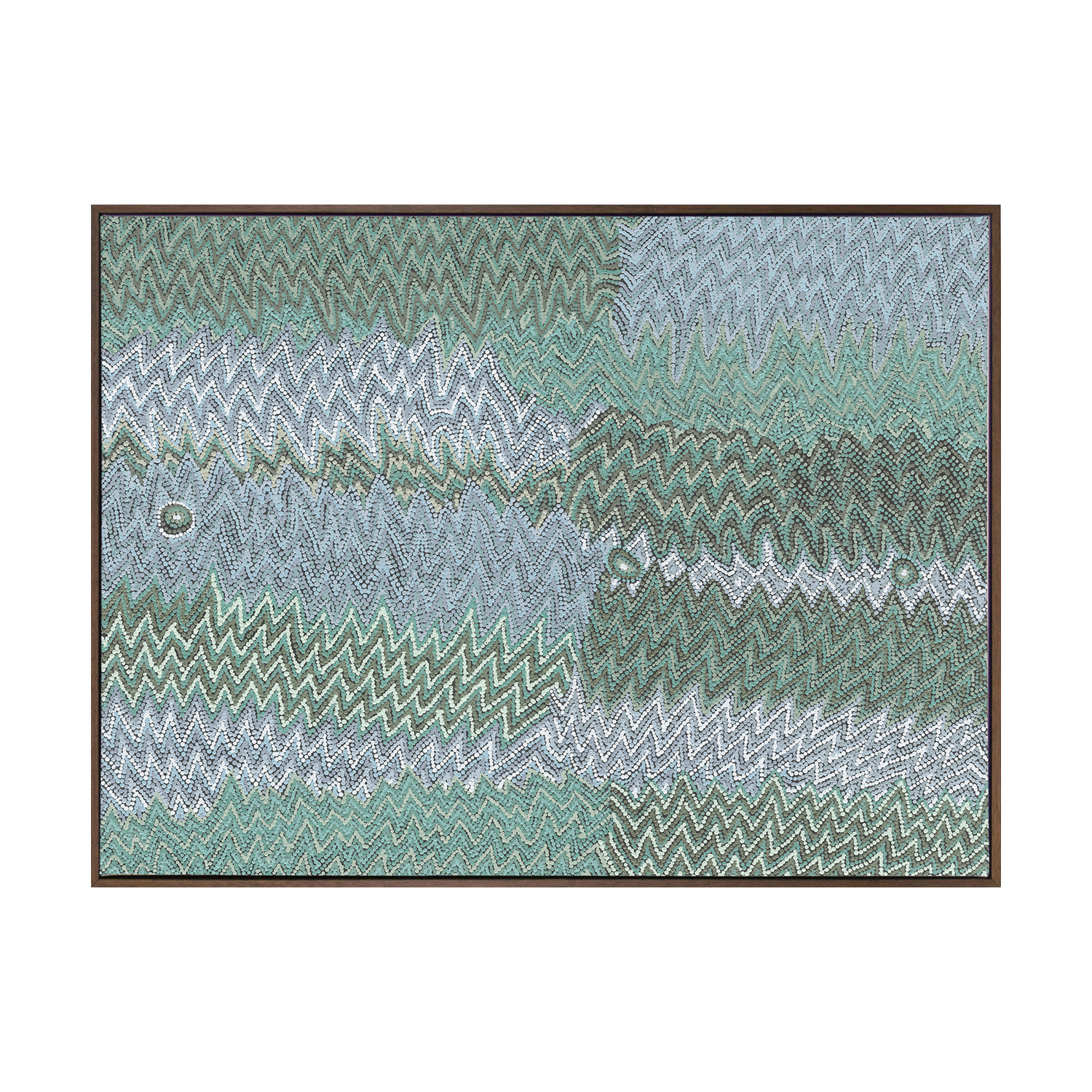Teal Mina Mina Jukurrpa IX Printed Wall Art