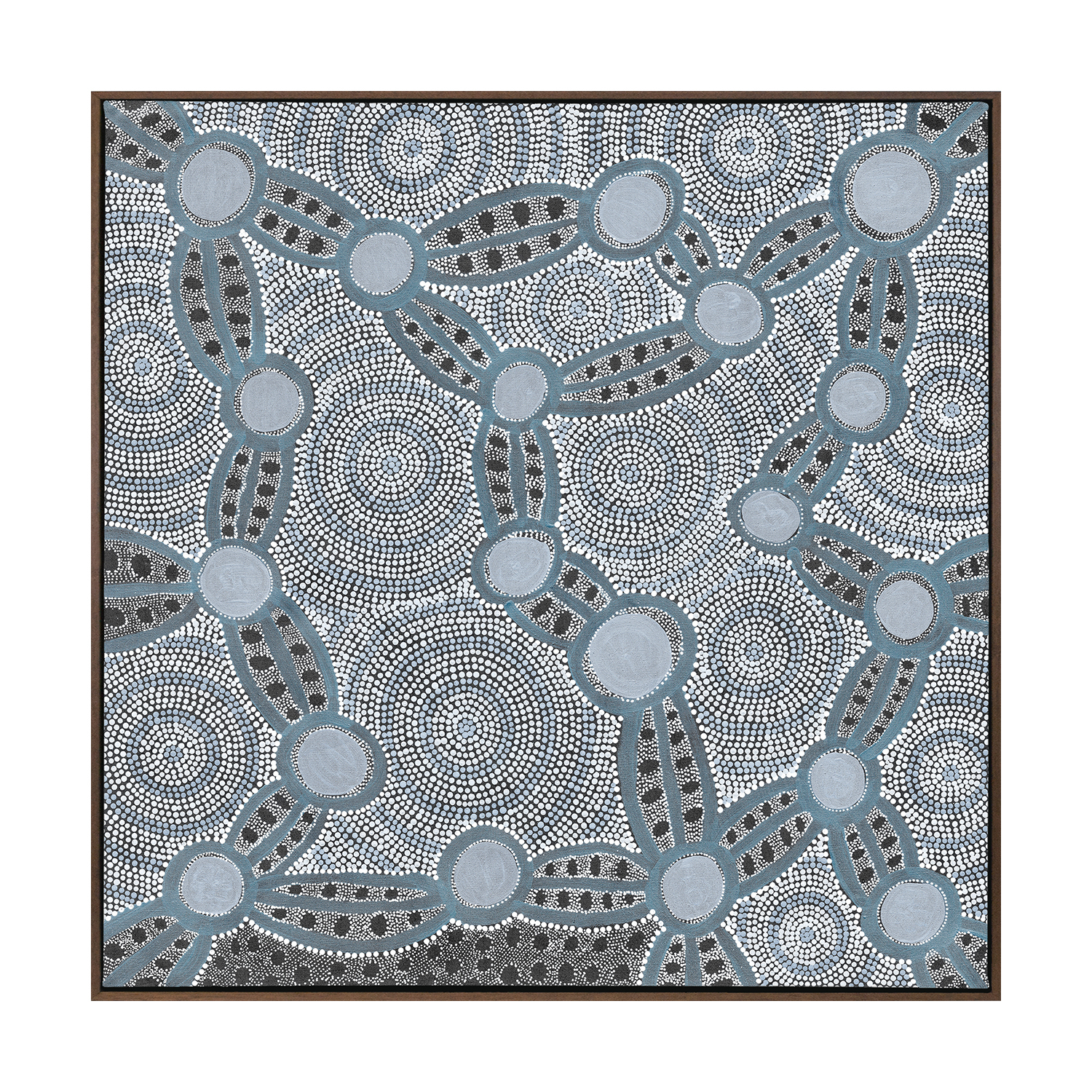 Blue Wanakiji Jukurrpa Printed Wall Art