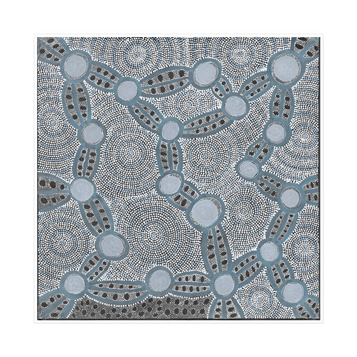 Blue Wanakiji Jukurrpa Printed Wall Art