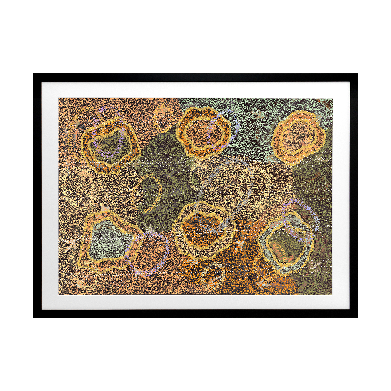 Multi-Coloured Yankirri Jukurrpa III Printed Wall Art