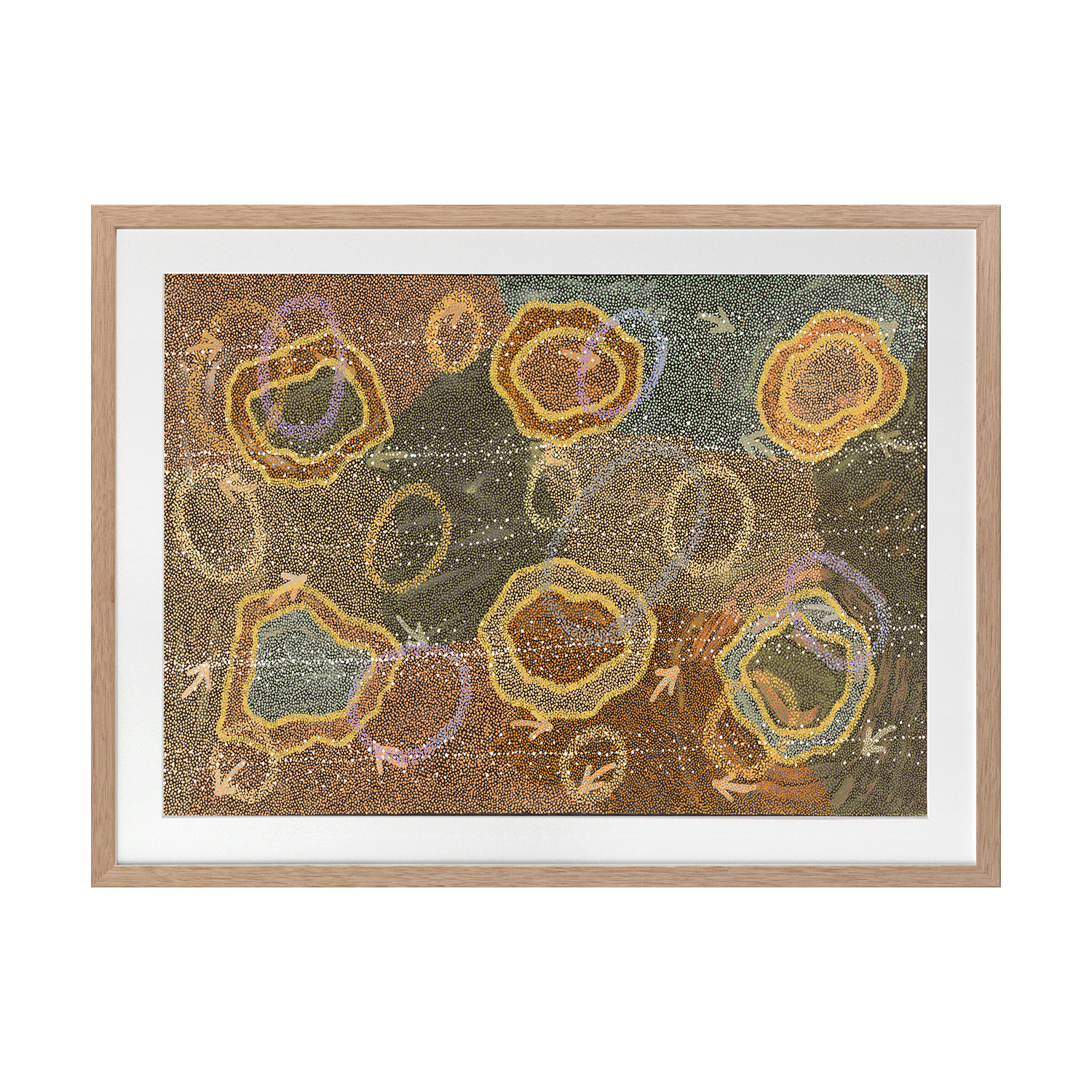 Multi-Coloured Yankirri Jukurrpa III Printed Wall Art