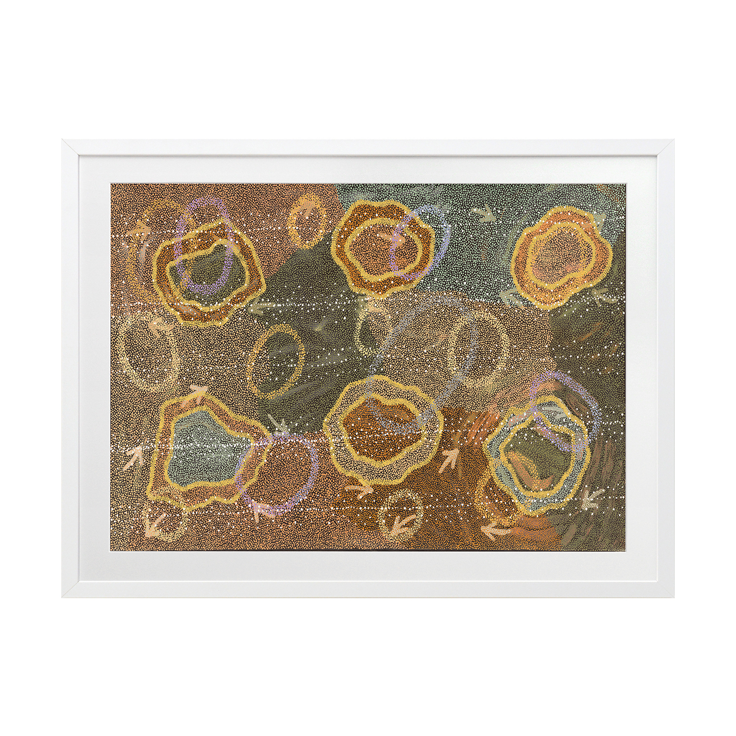 Multi-Coloured Yankirri Jukurrpa III Printed Wall Art