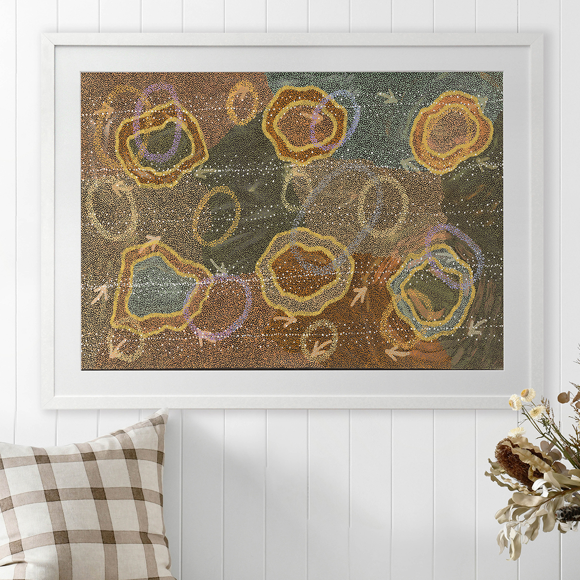 Multi-Coloured Yankirri Jukurrpa III Printed Wall Art