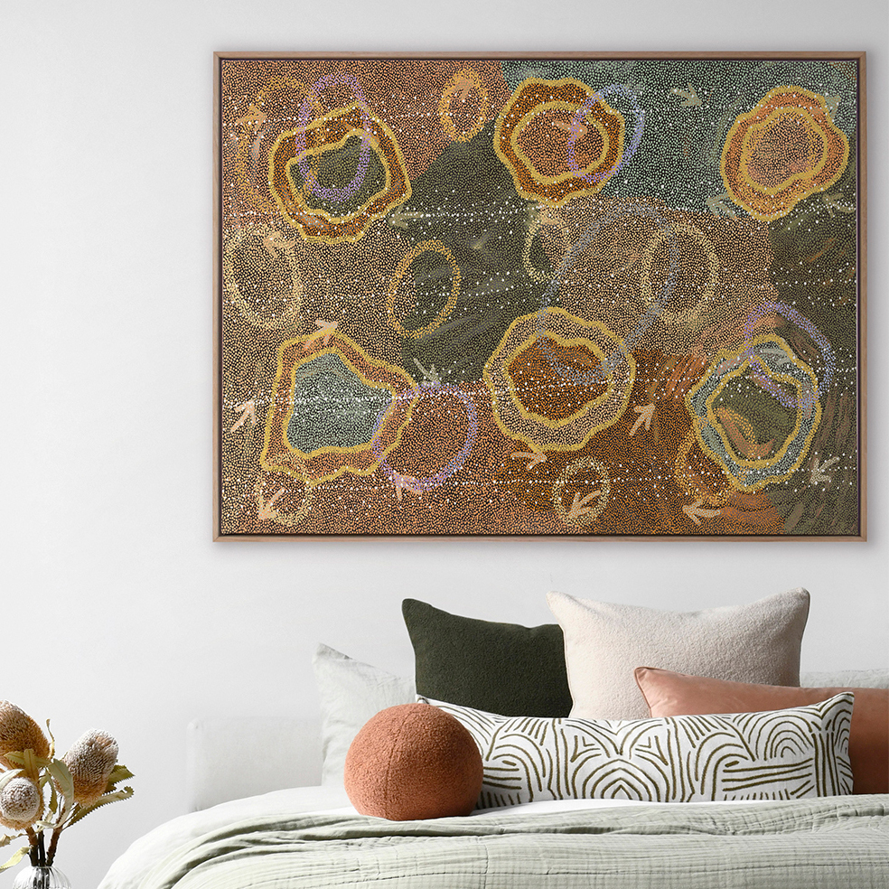 Multi-Coloured Yankirri Jukurrpa III Printed Wall Art
