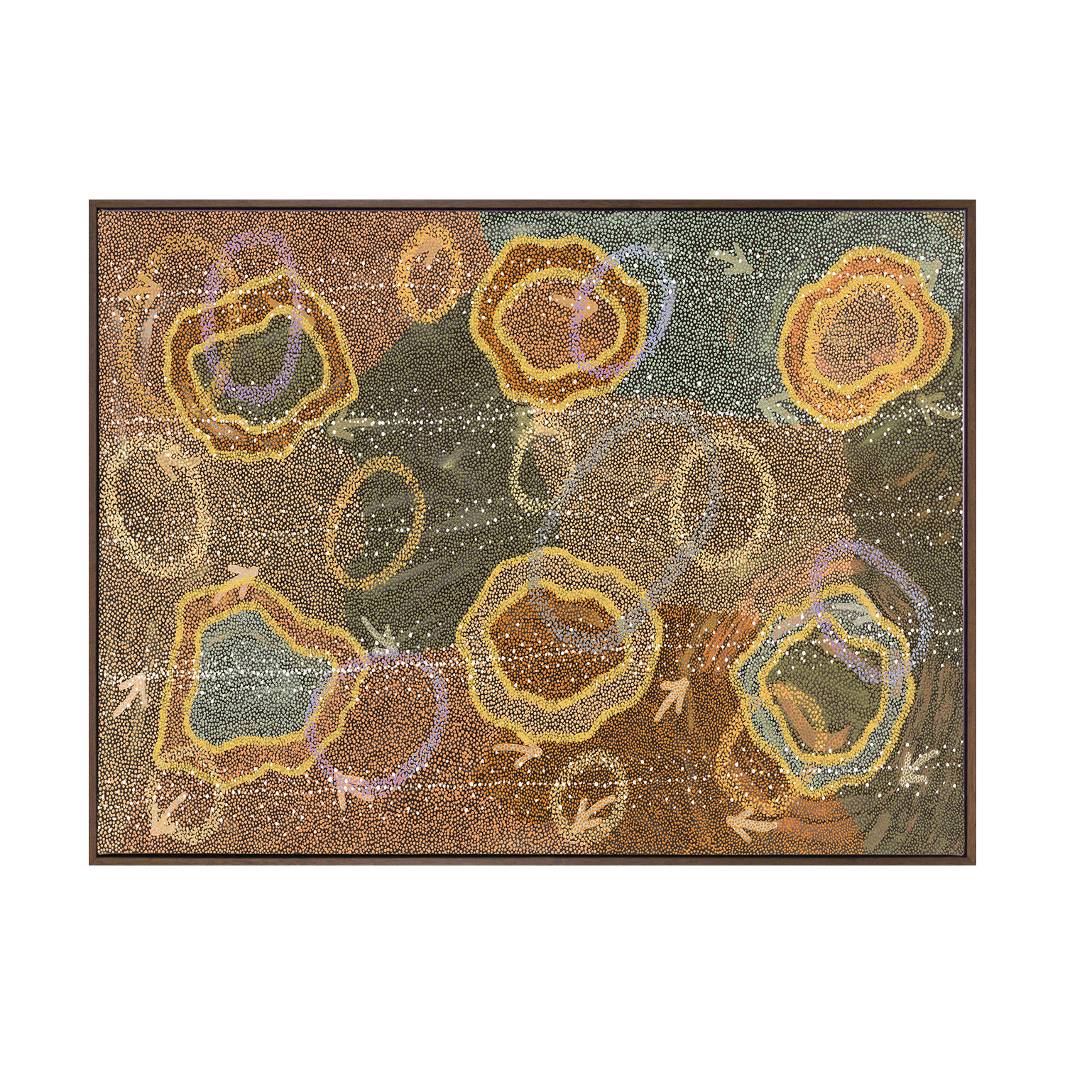 Multi-Coloured Yankirri Jukurrpa III Printed Wall Art