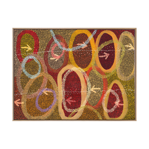 Red Yankirri Jukurrpa IV Printed Wall Art
