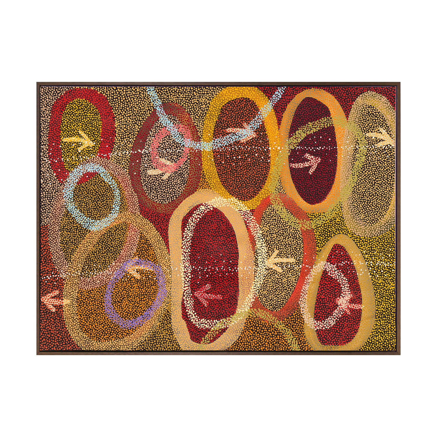Red Yankirri Jukurrpa IV Printed Wall Art