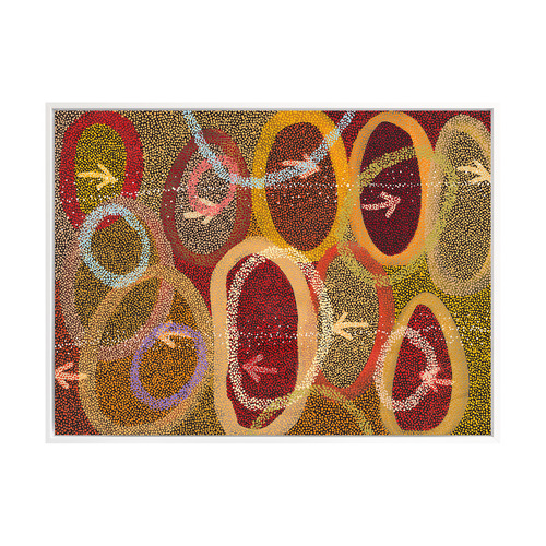 Red Yankirri Jukurrpa IV Printed Wall Art
