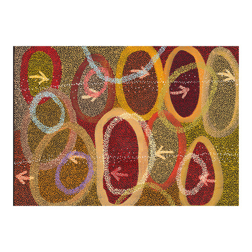 Red Yankirri Jukurrpa IV Printed Wall Art