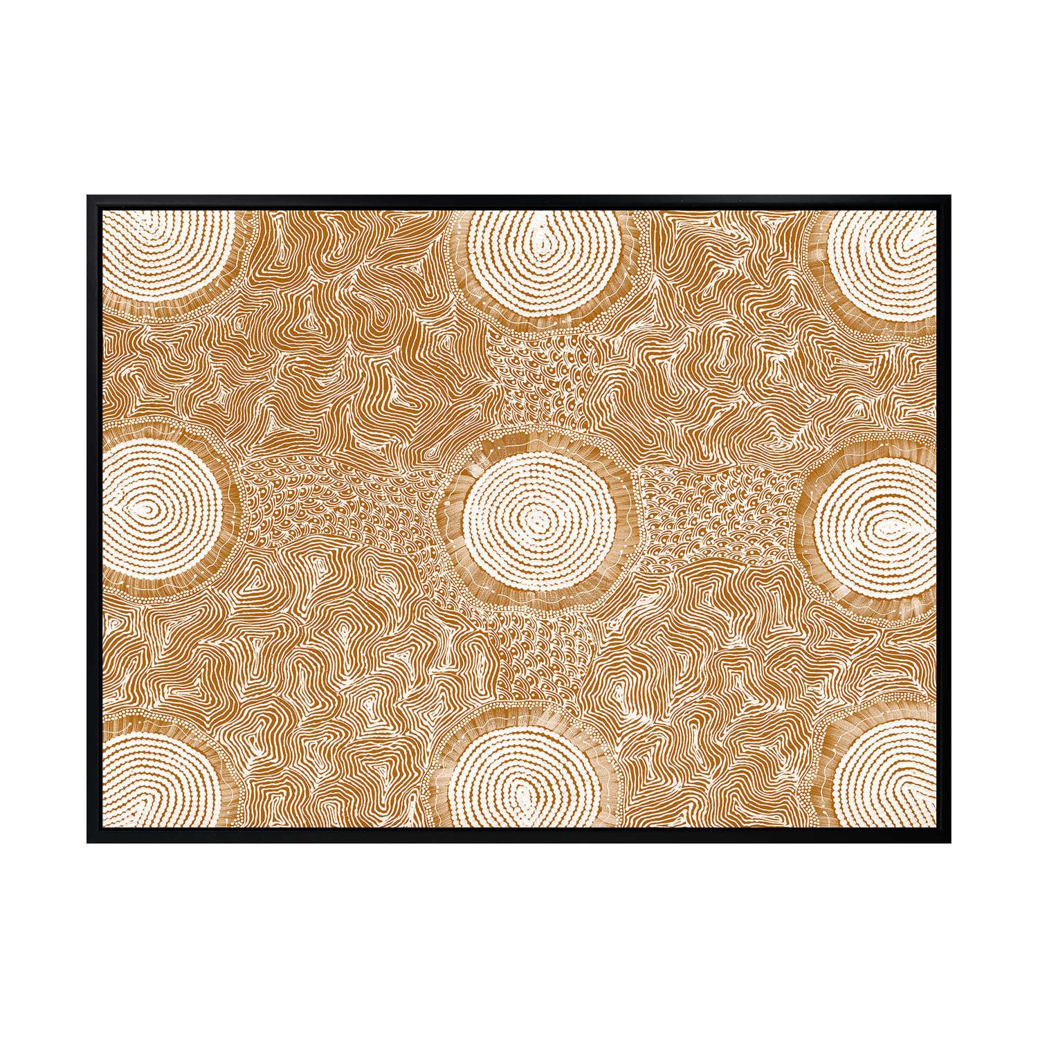 Mustard Pikilyi Jukurrpa Printed Wall Art