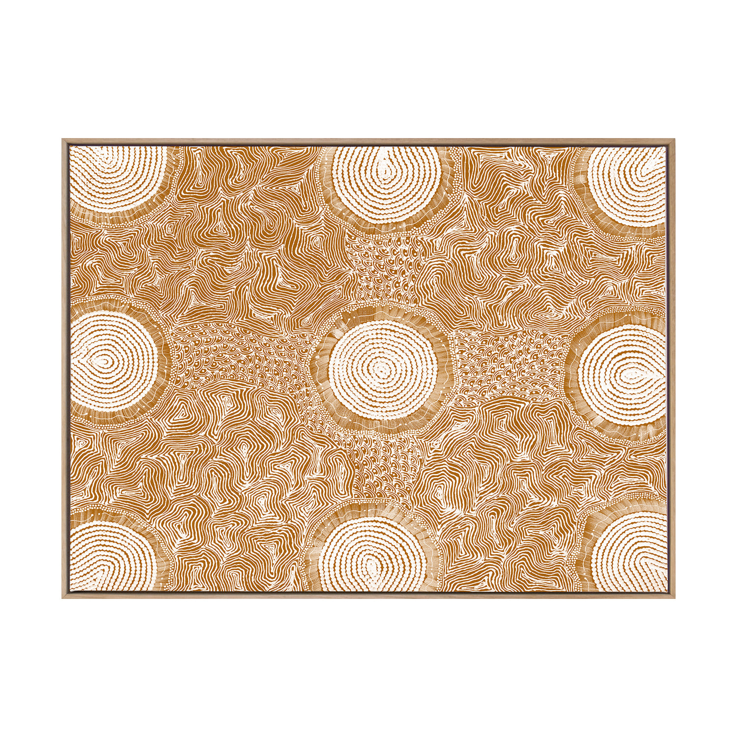 Mustard Pikilyi Jukurrpa Printed Wall Art
