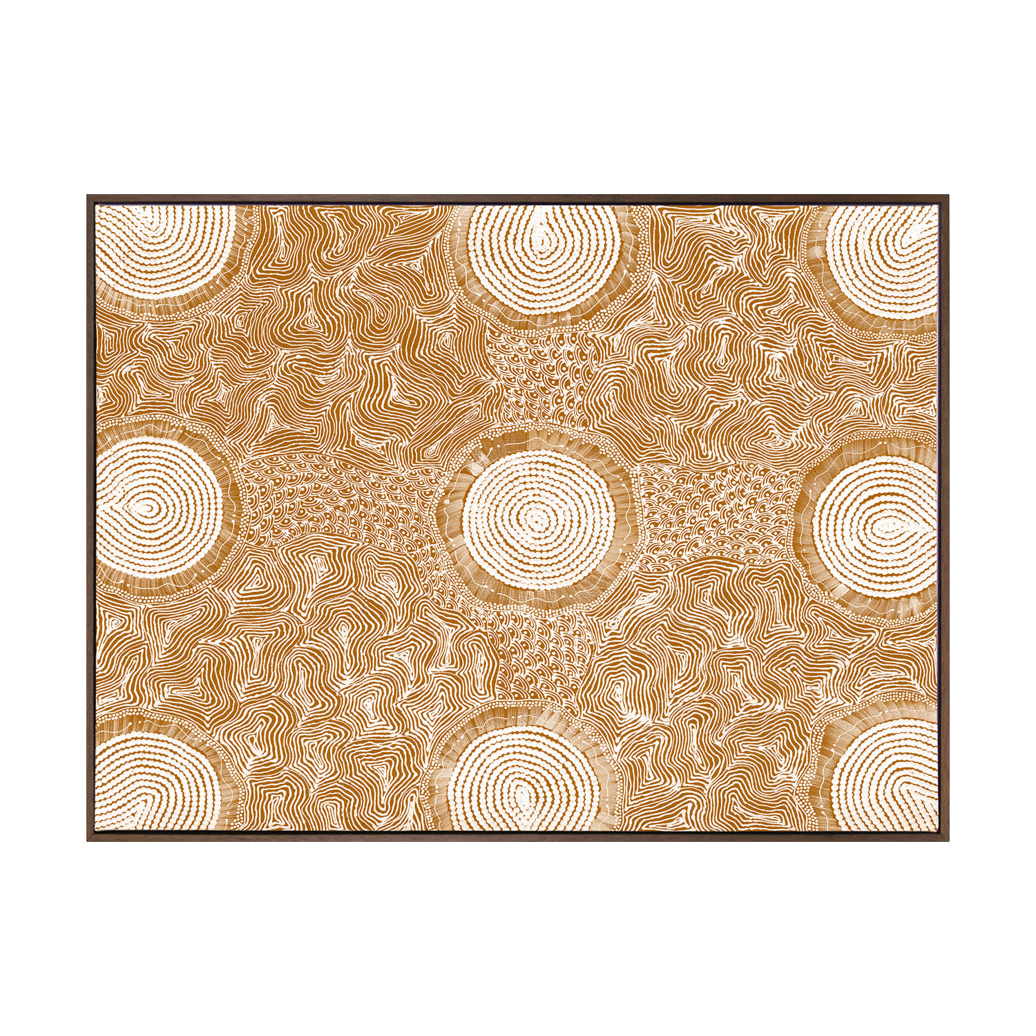Mustard Pikilyi Jukurrpa Printed Wall Art