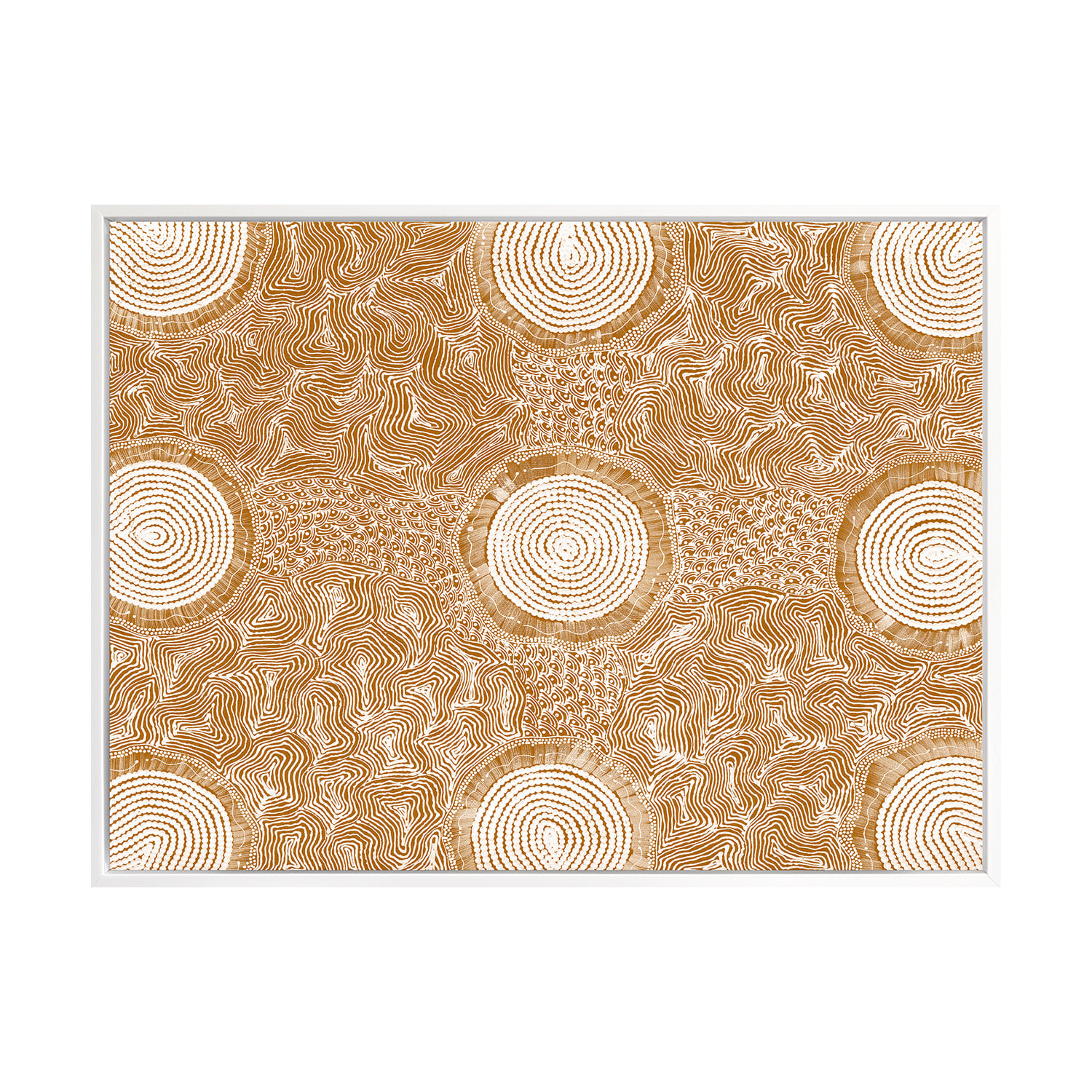 Mustard Pikilyi Jukurrpa Printed Wall Art