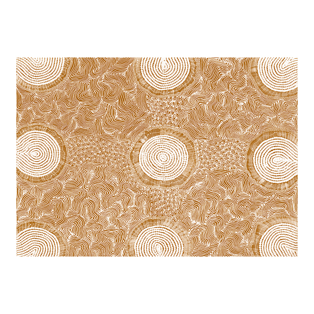 Mustard Pikilyi Jukurrpa Printed Wall Art