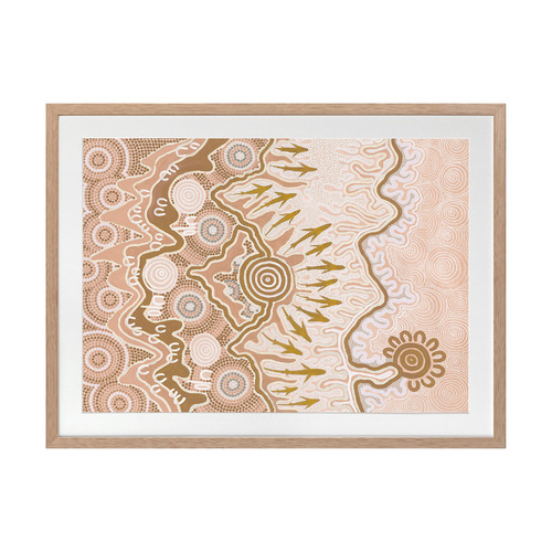 Blush Pink Birrbay Connection Printed Wall Art