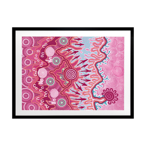 Dark Pink Birrbay Connection Printed Wall Art