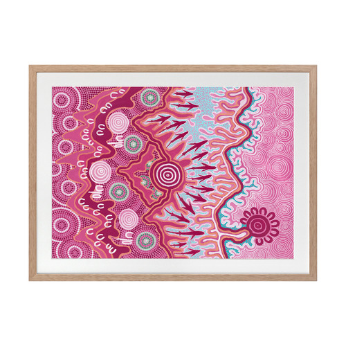 Dark Pink Birrbay Connection Printed Wall Art